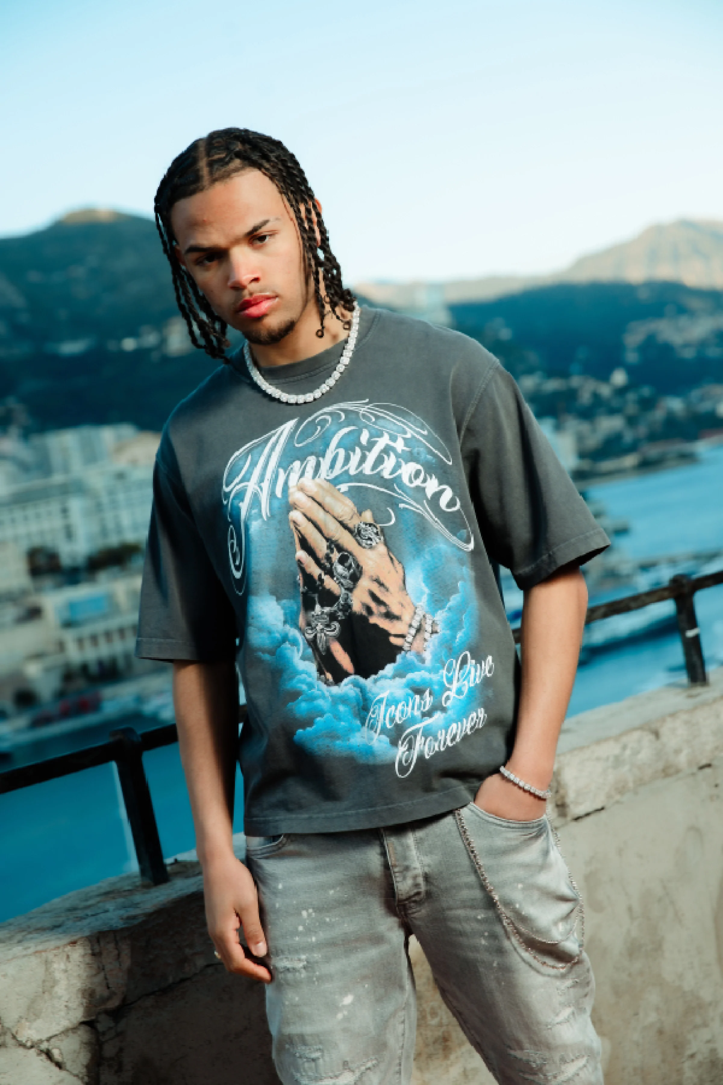Ambition Tee - Black Acid Wash - Image 2
