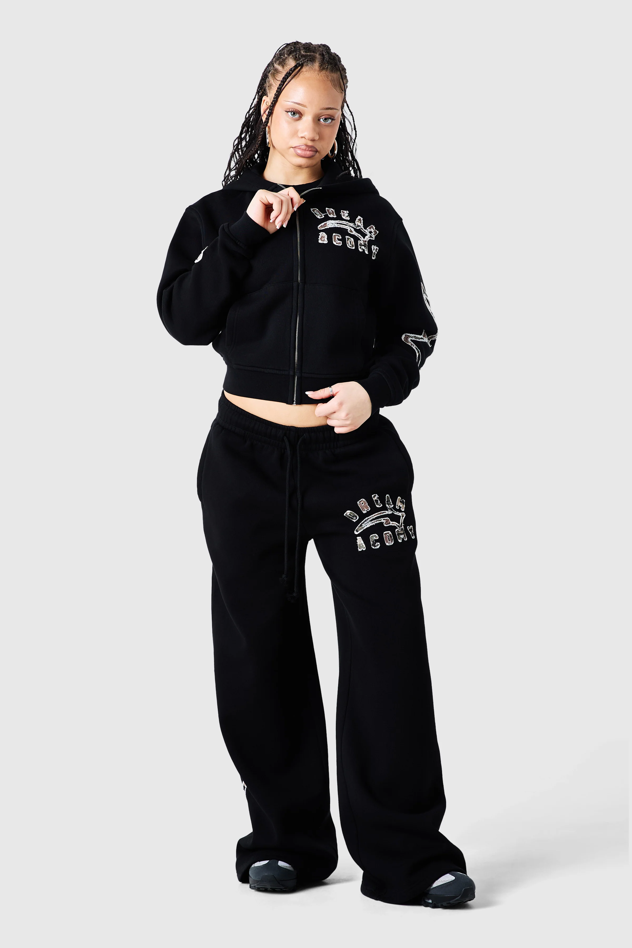 Womens Camo College Hood - Black - Image 3