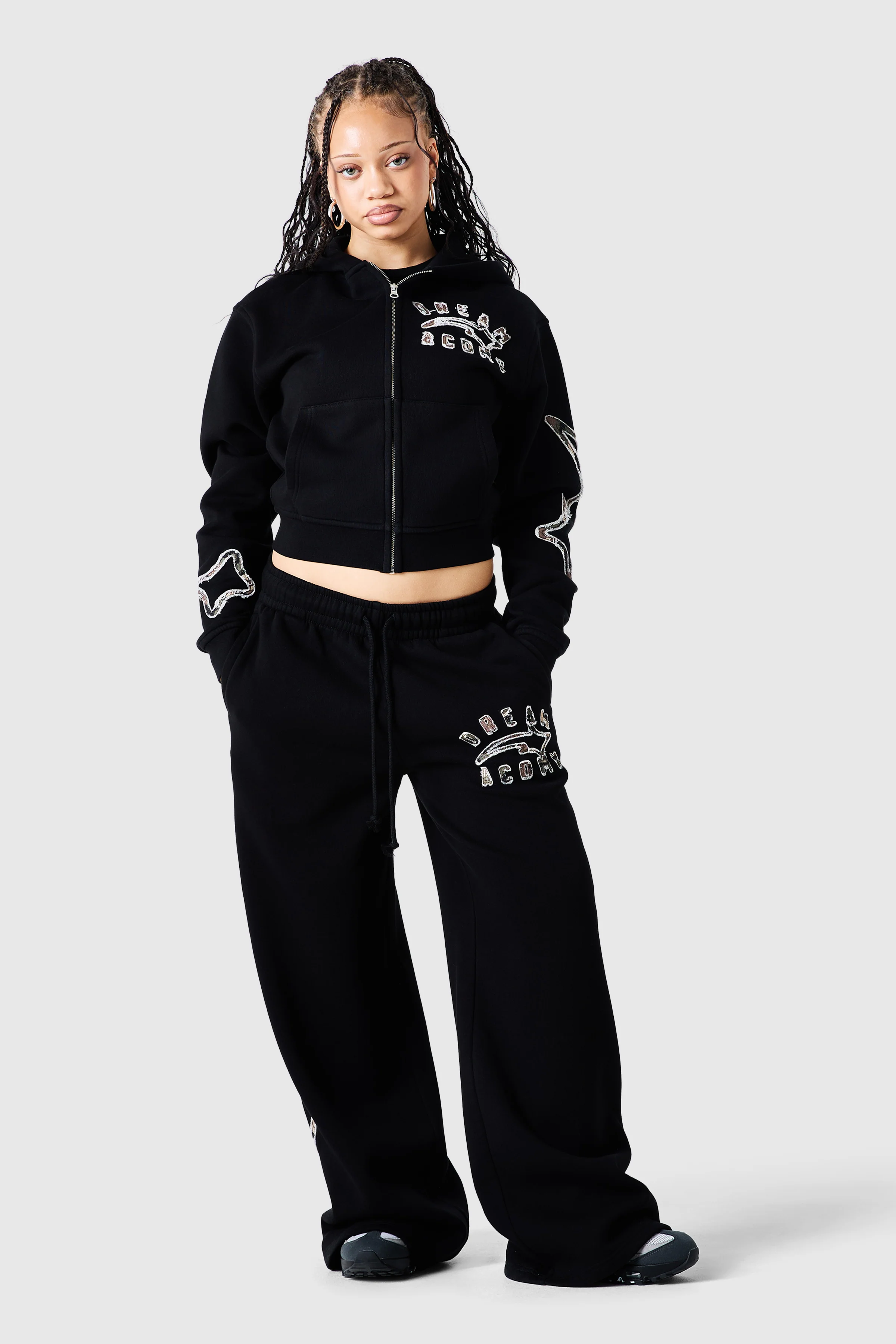 Womens Camo College Jogger - Black - Image 3