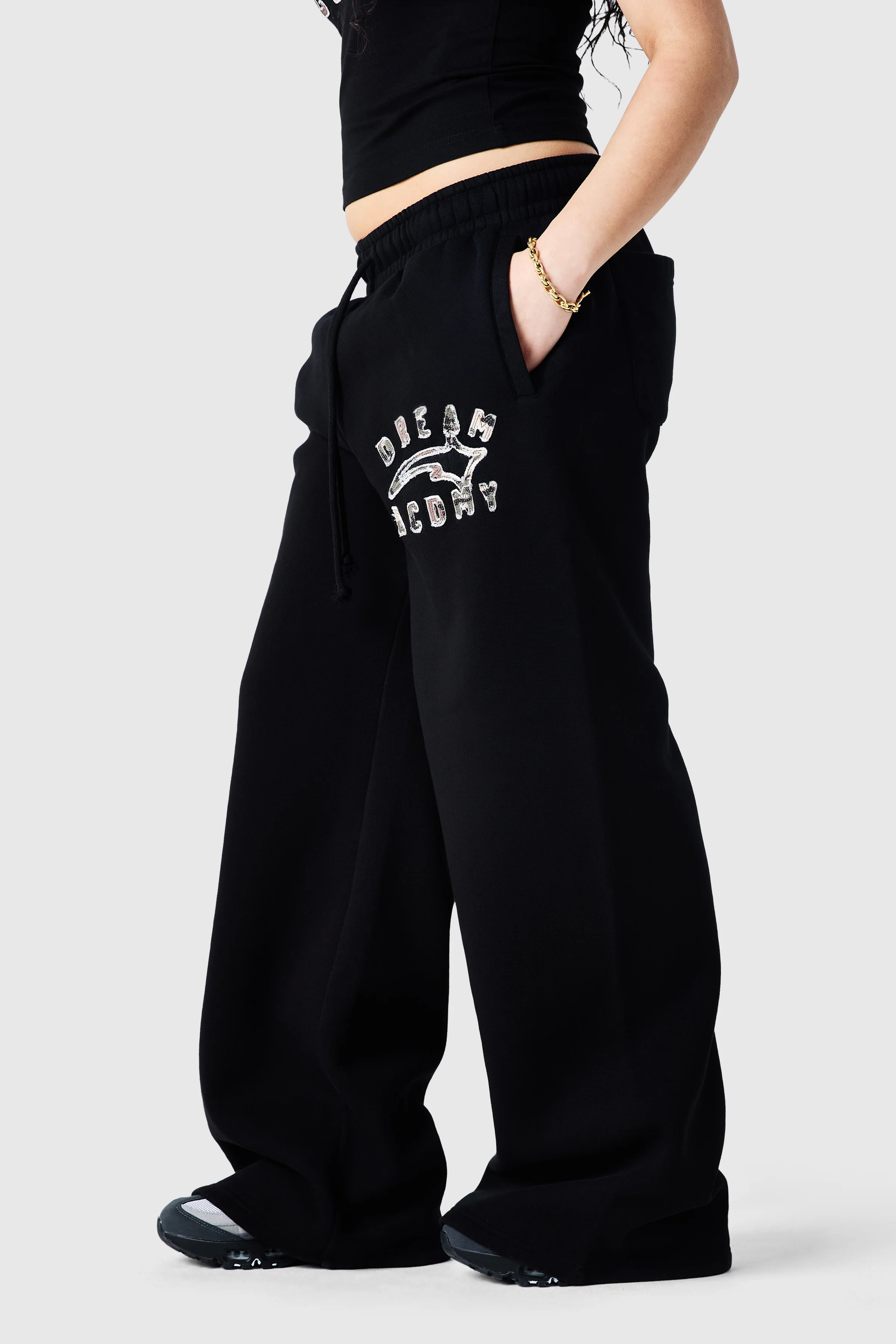 Womens Camo College Jogger - Black - Image 5