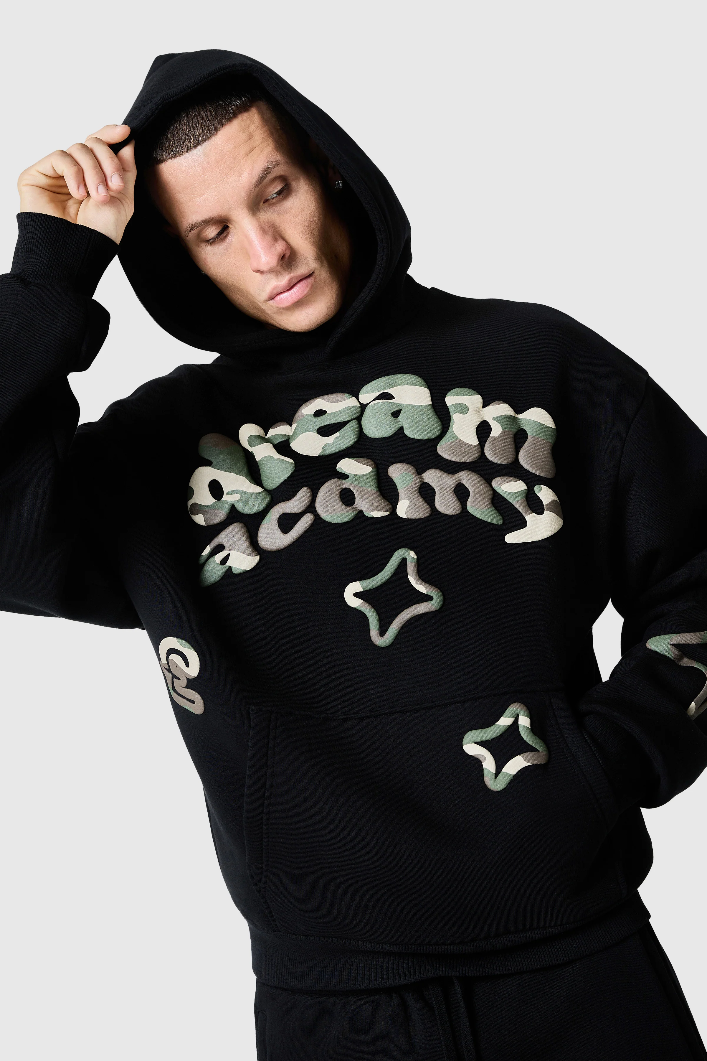 Camo Dream Acdmy Hood - Black - Image 2