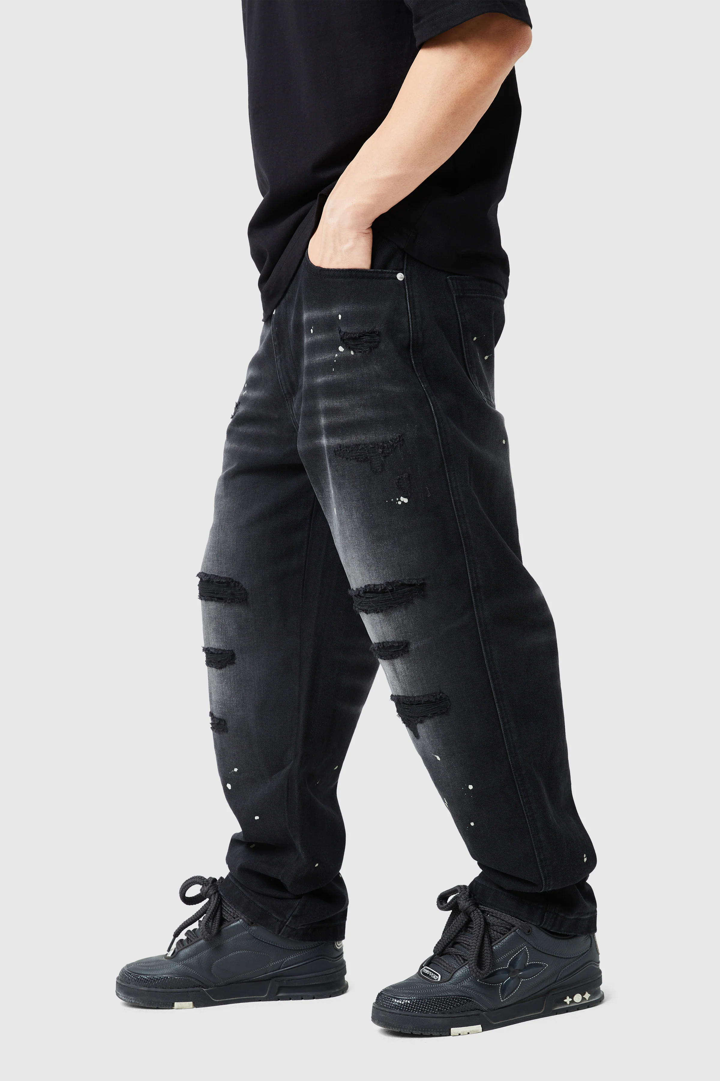 Capri Baggy Jean - Black - Image 2