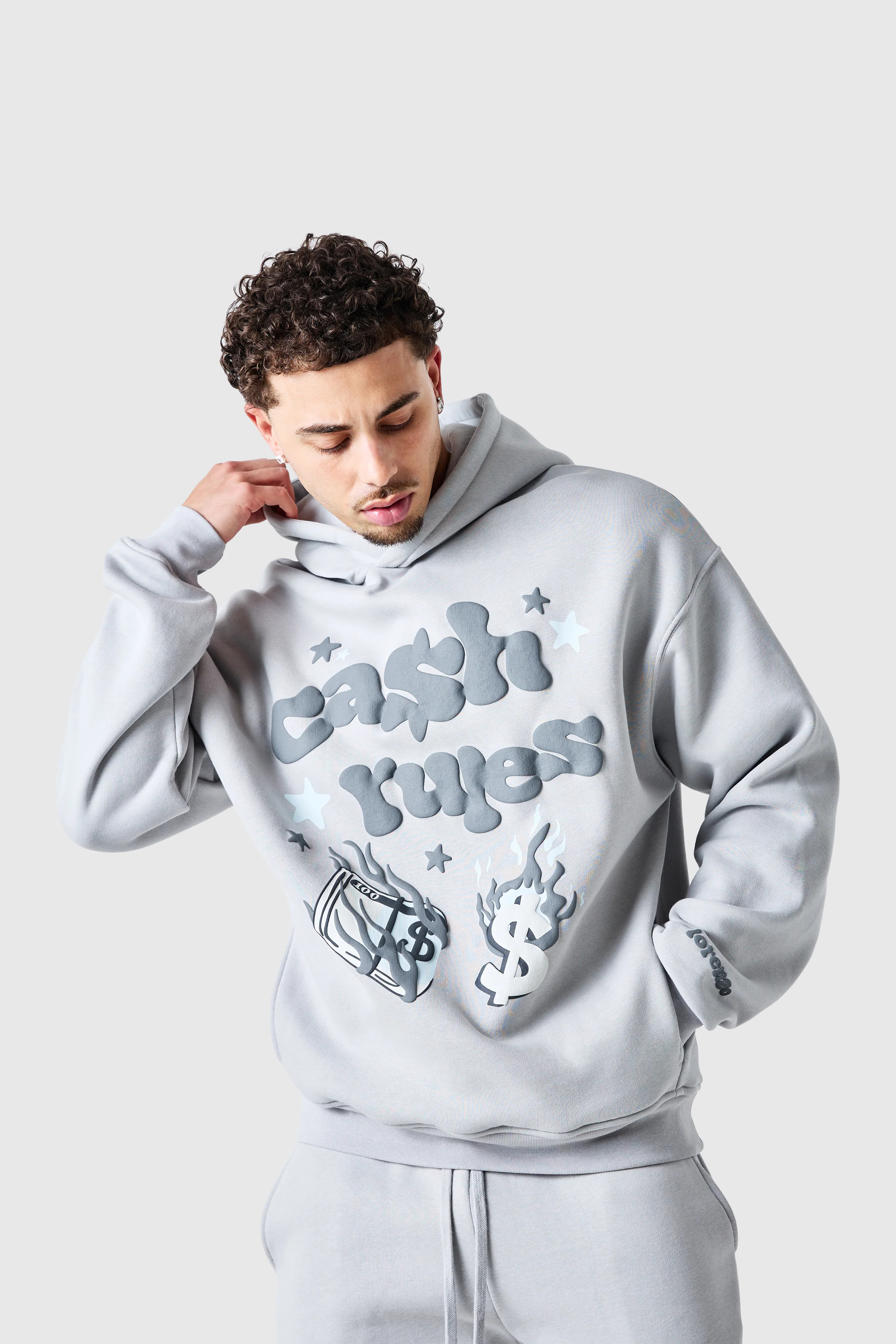 Cash Rules Hood - Lunar Grey