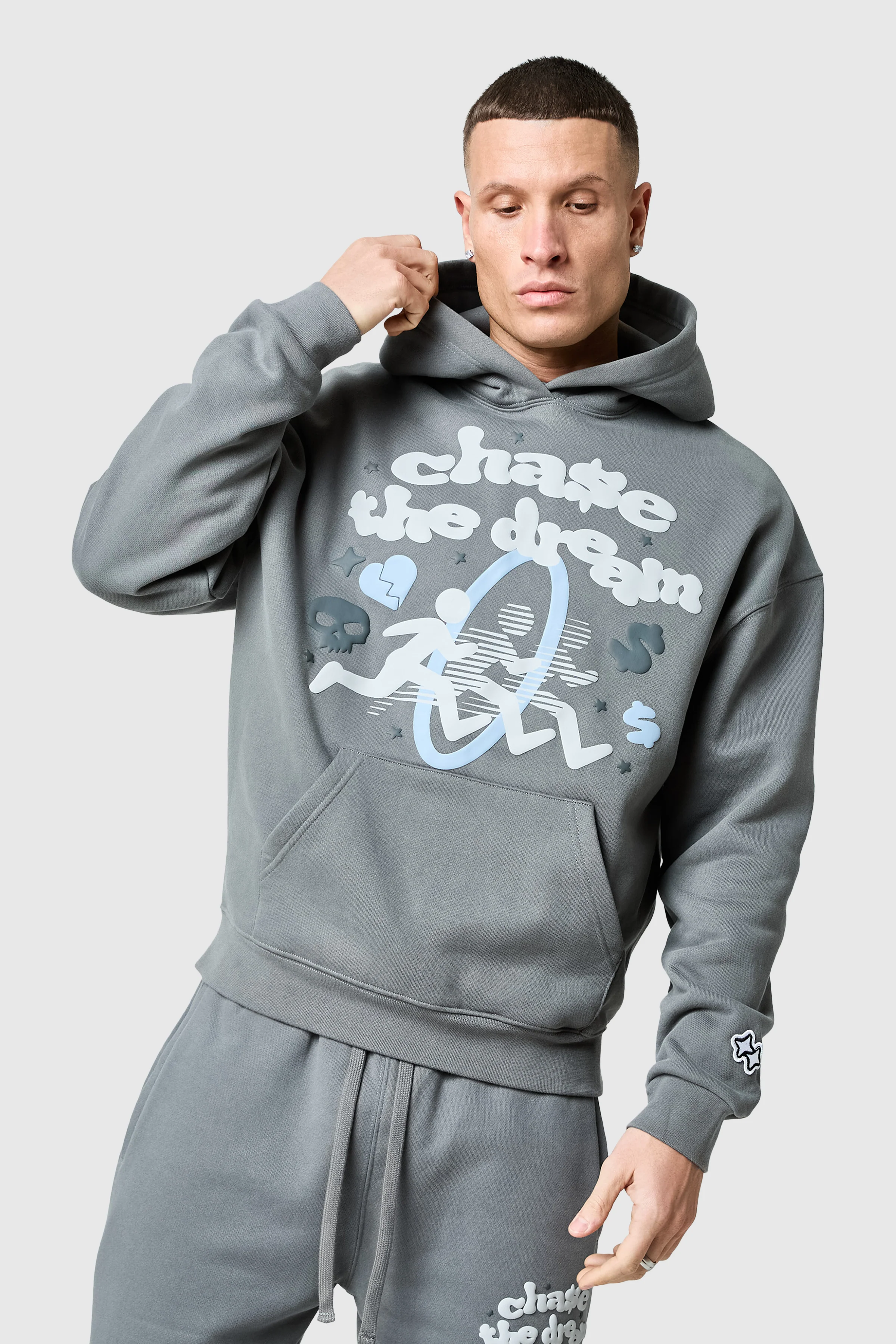 Chase The Dream Hood - Slate Grey - Image 6