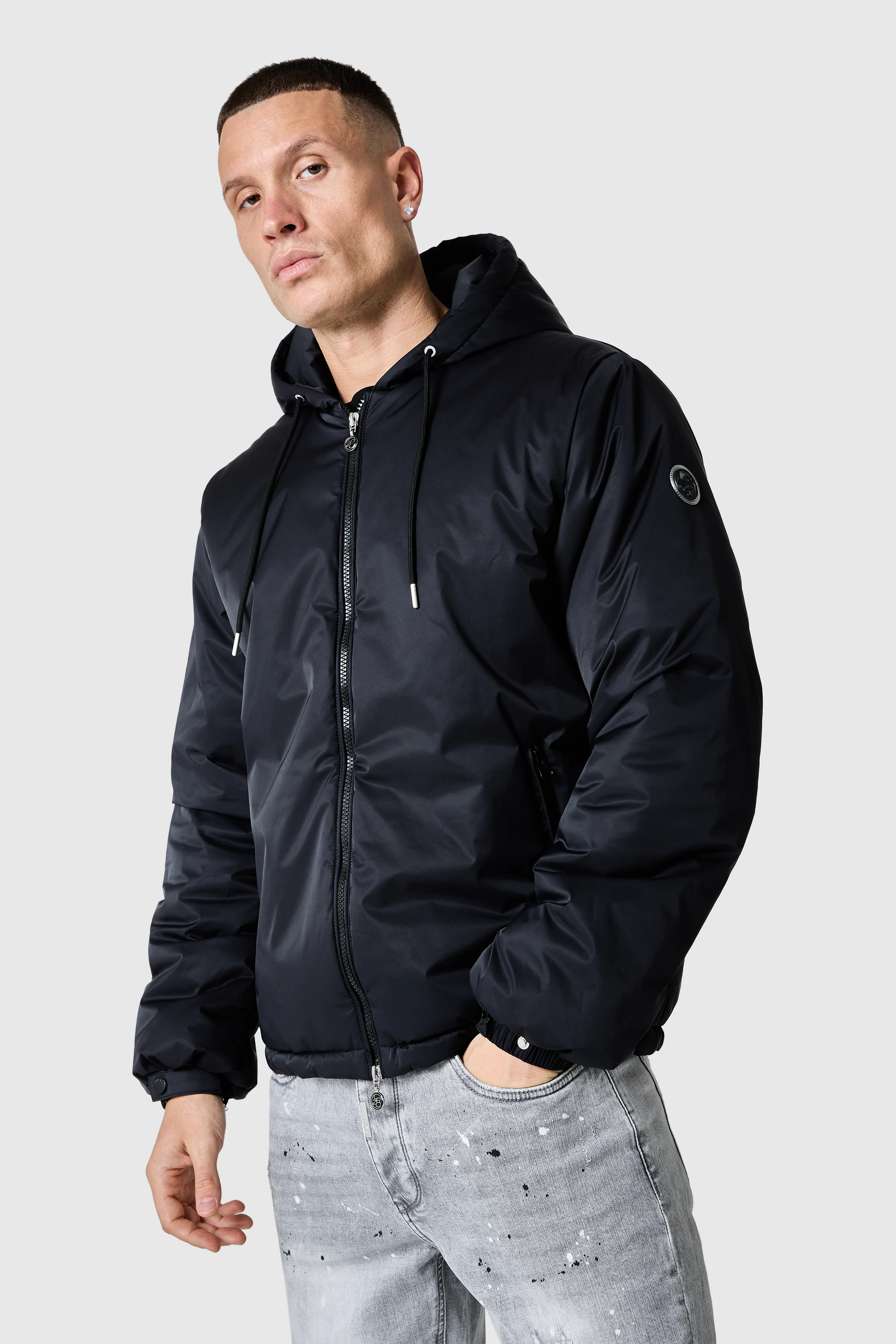 Circa Padded Windbreaker - Black
