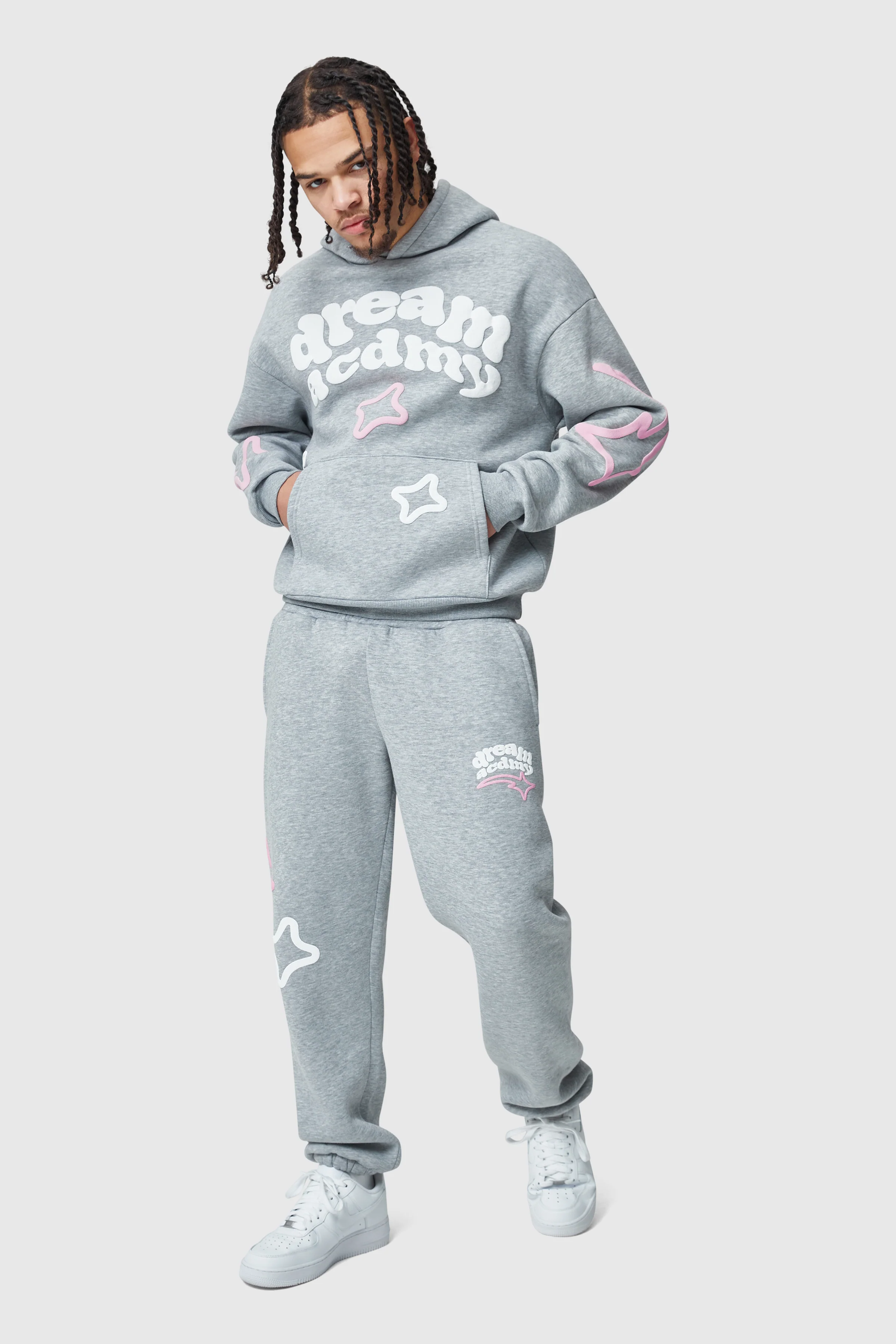 Dream Acdmy Jogger - Grey Marl - Image 2
