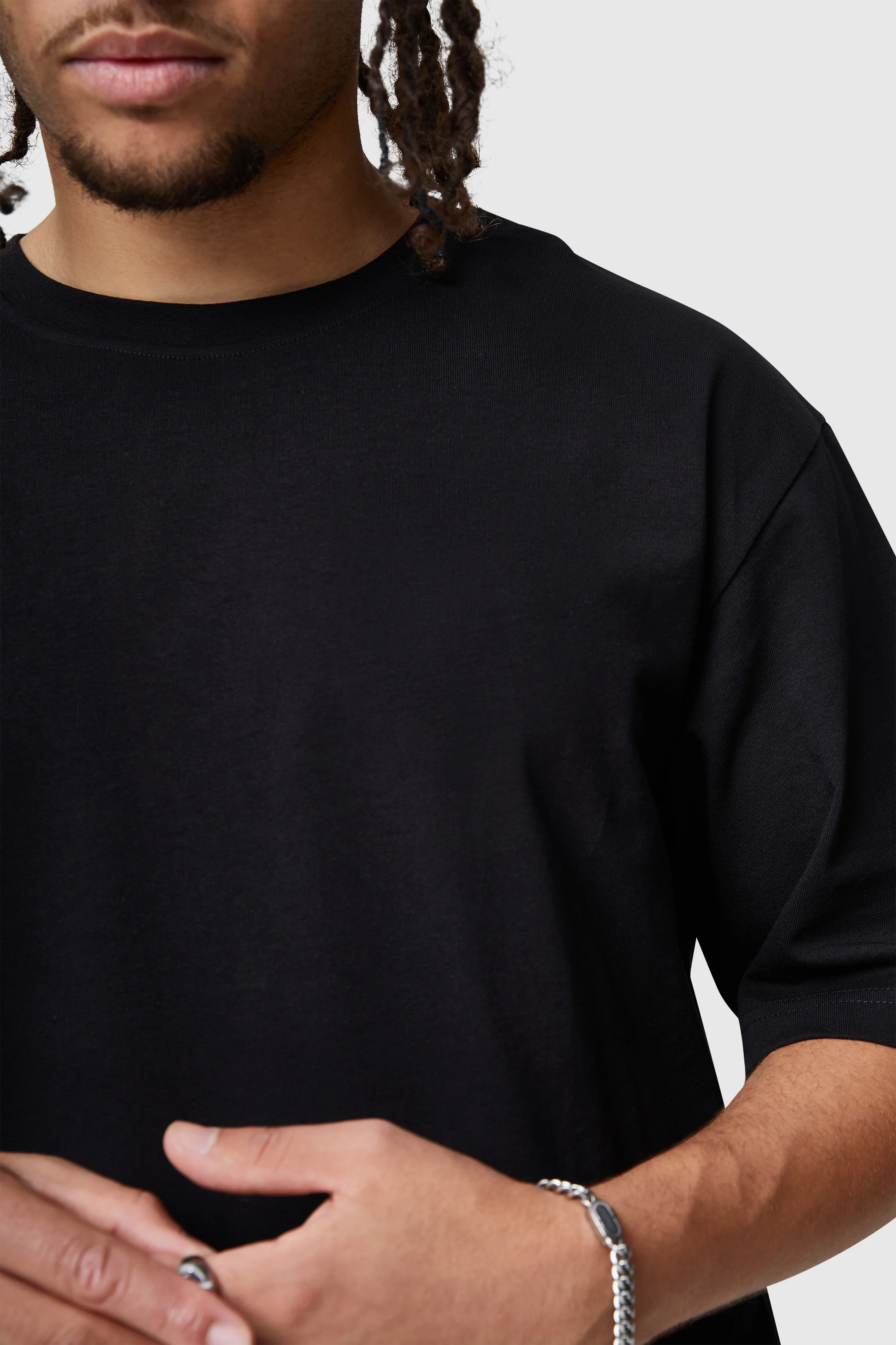 Oversized Basic Tee - Black - Image 2