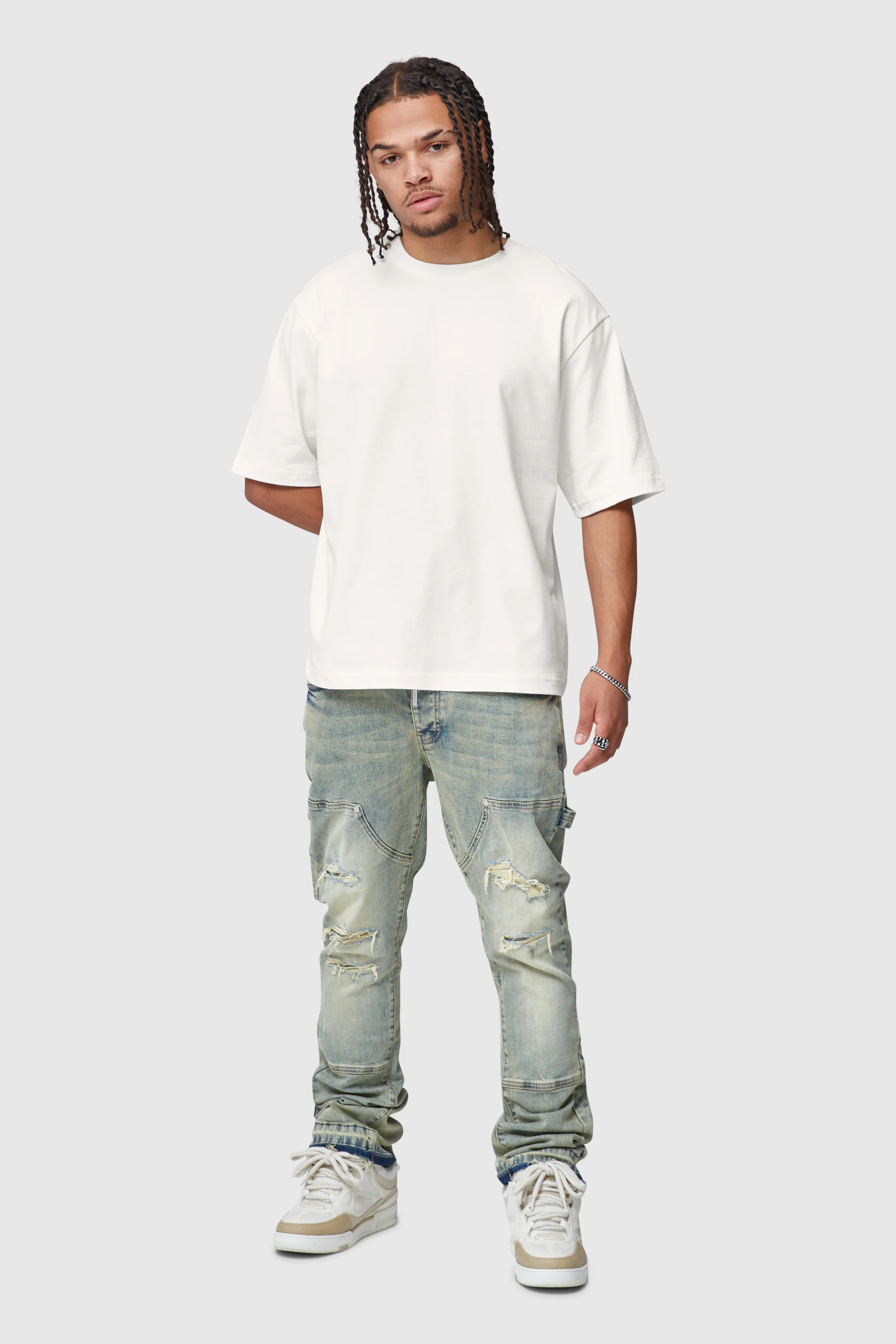 Oversized Basic Tee - Off White - Image 2