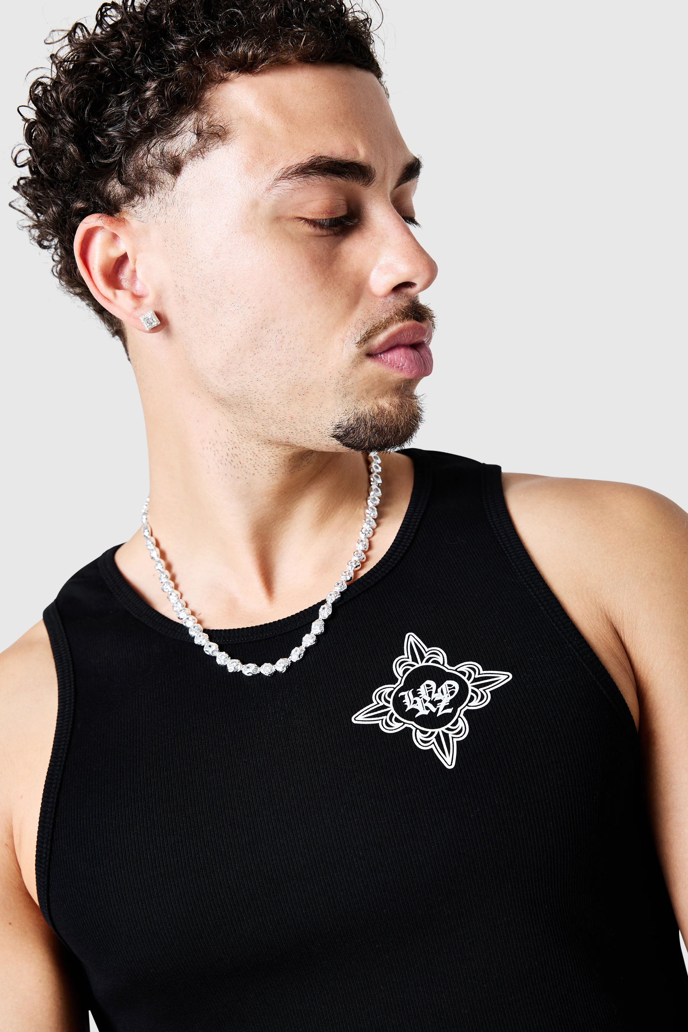 Icon Jewel Vest Twinset - Black / White - Image 8