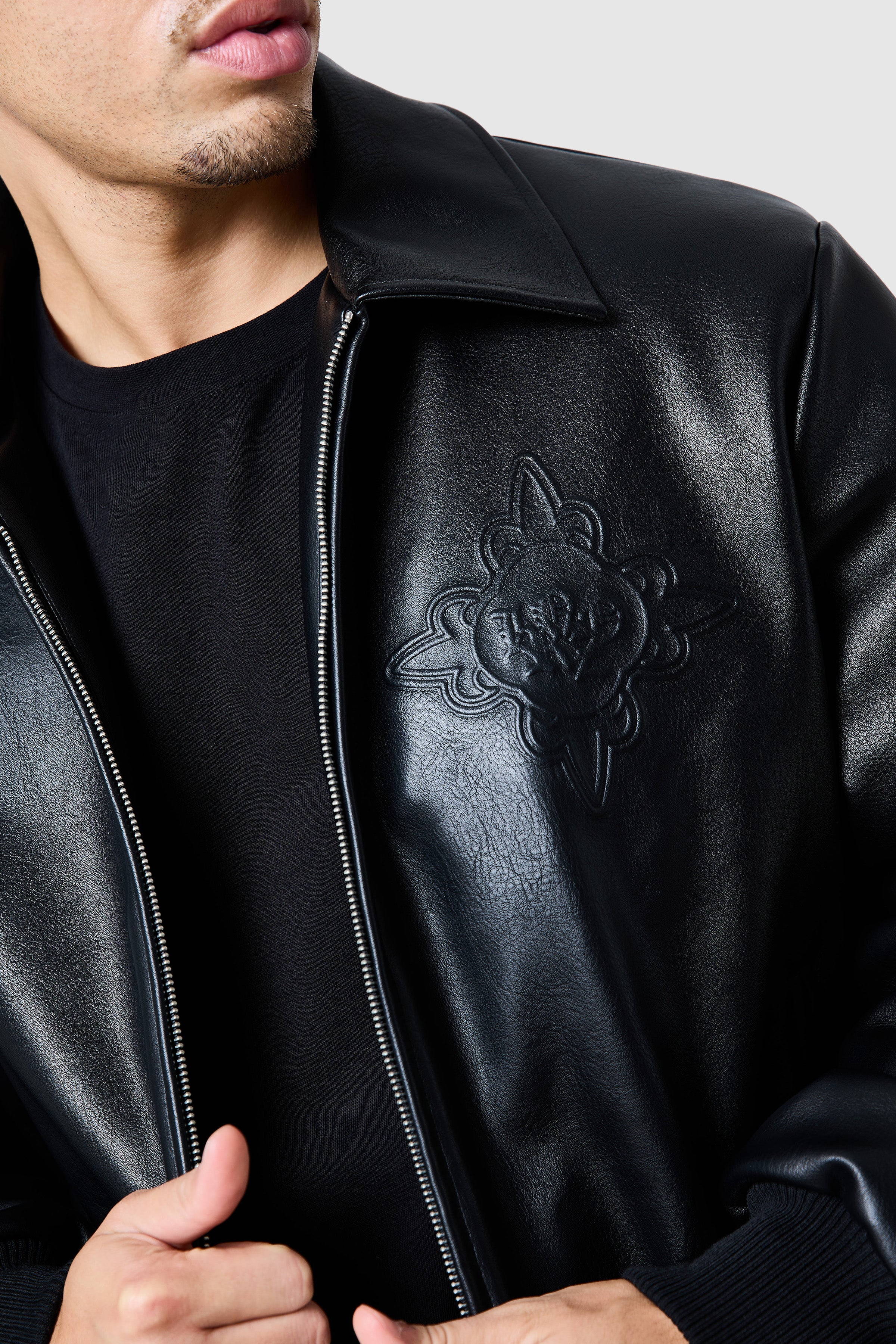 Icon Pu Jacket - Black - Image 5