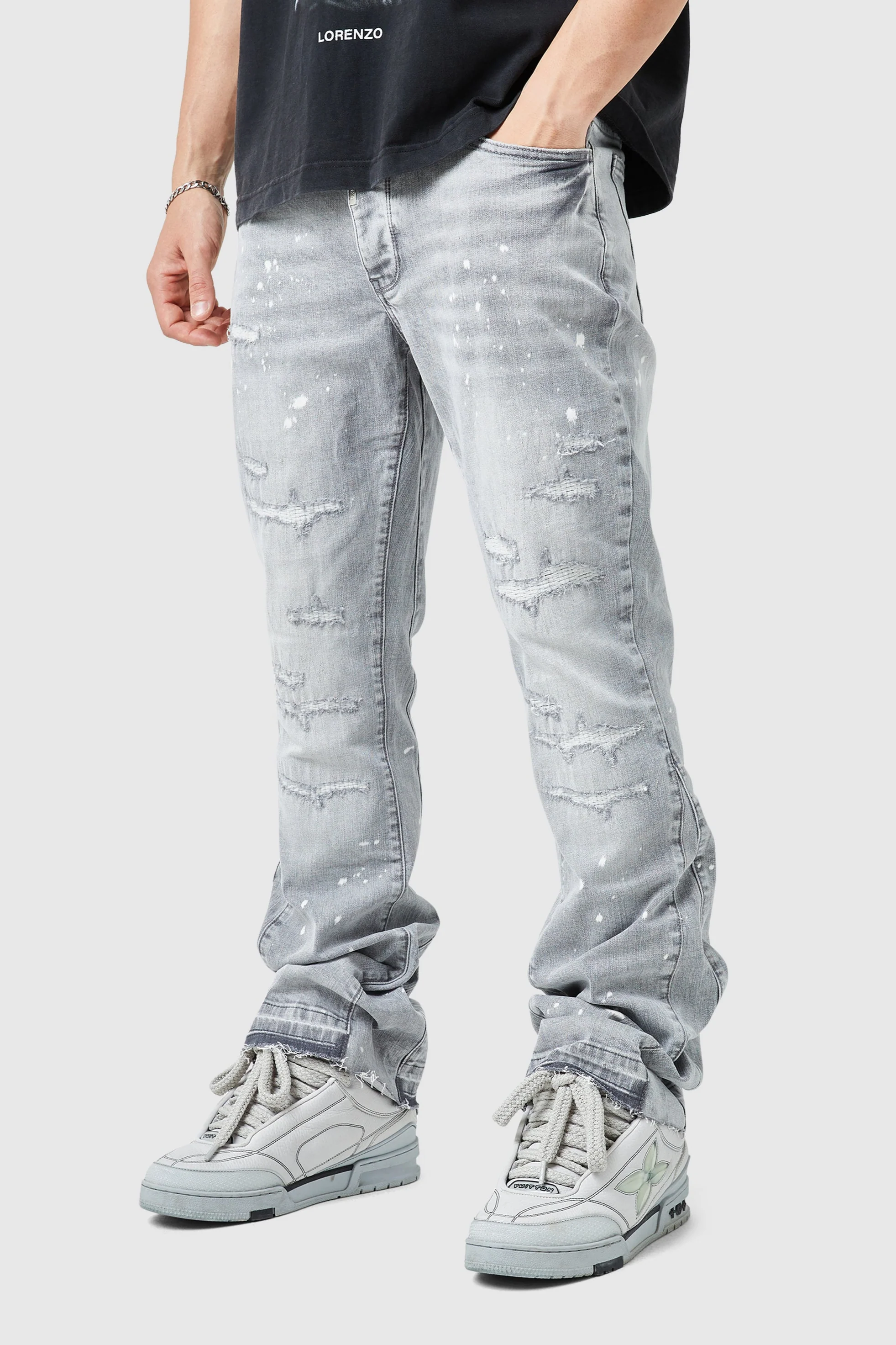 Oasis 2.0 Flare Jean - Light Grey