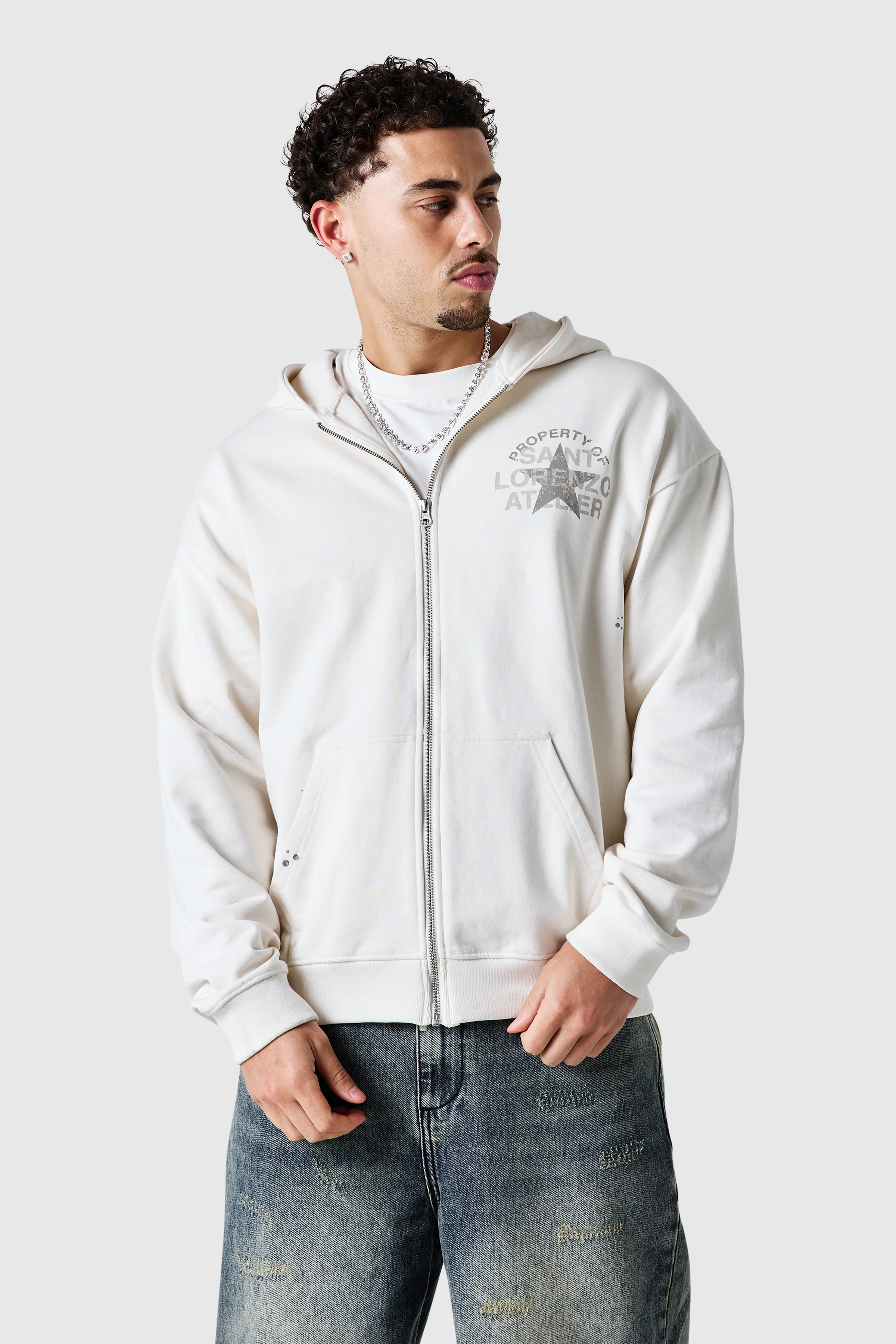 Painter Zip Hood - Off White - Image 10