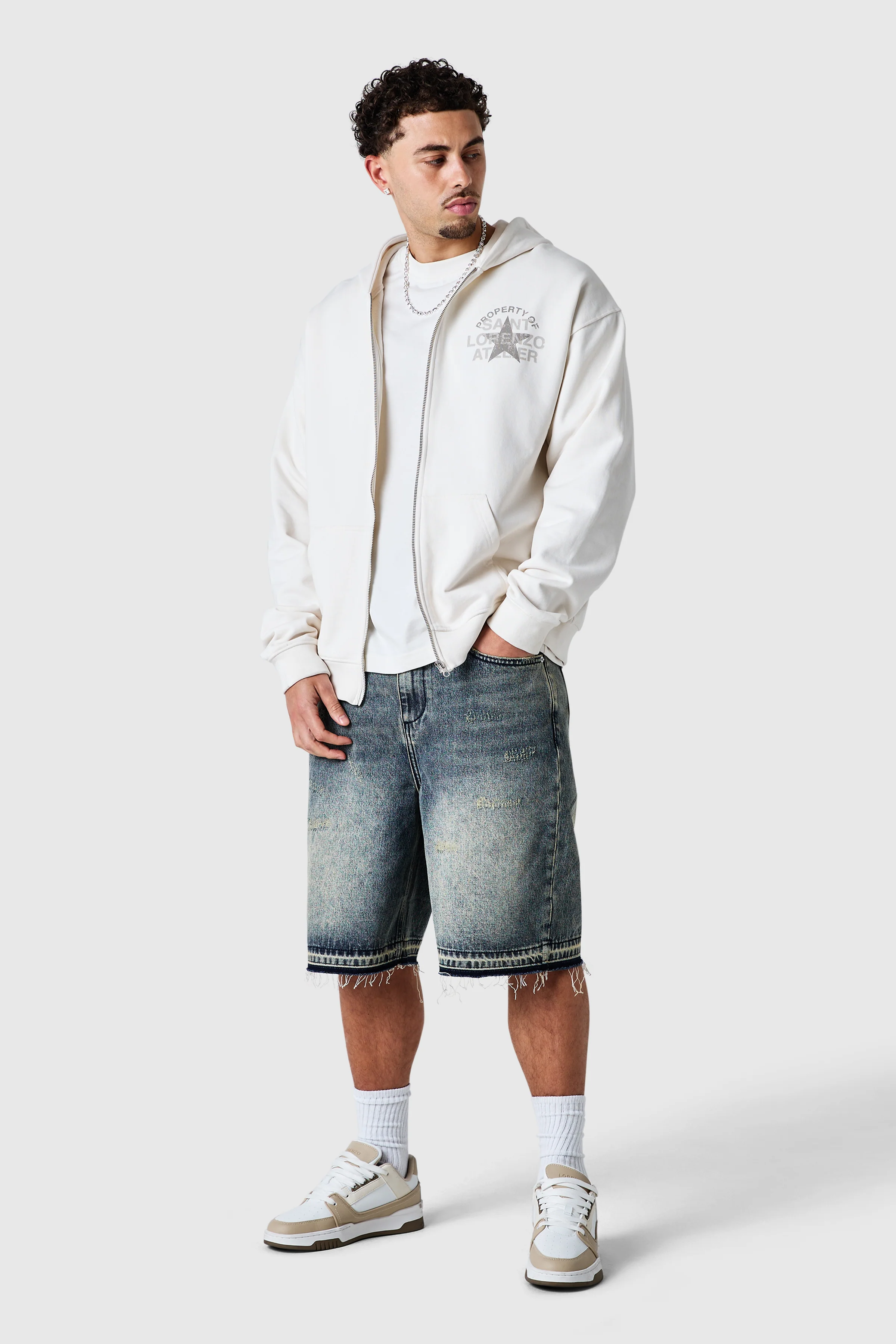 Painter Zip Hood - Off White - Image 4