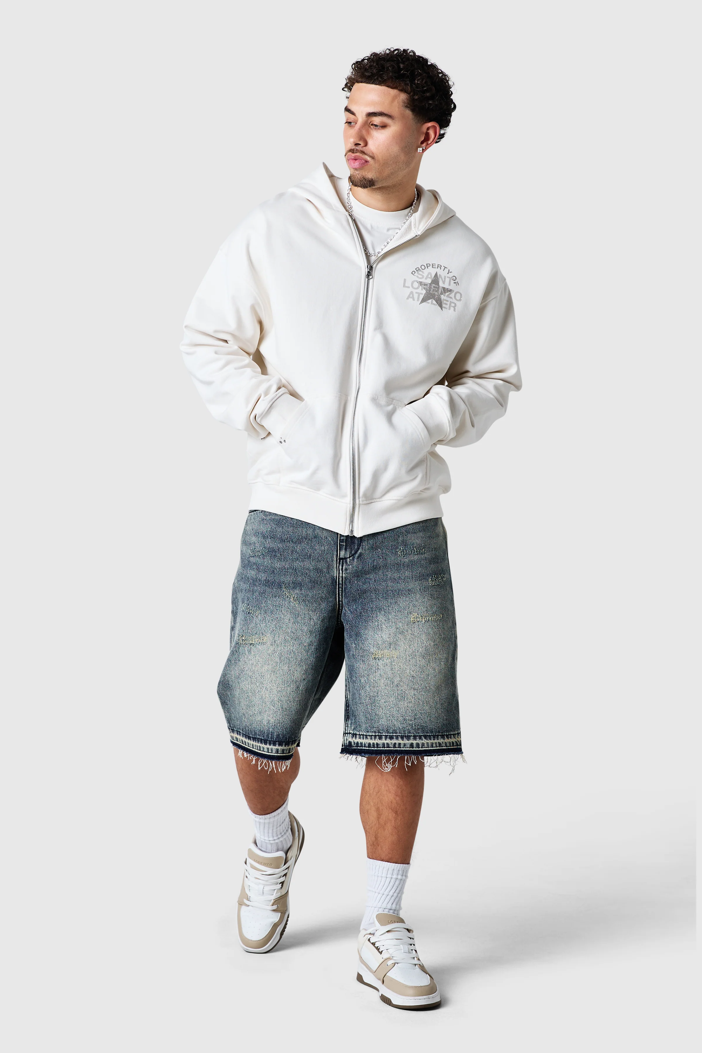 Painter Zip Hood - Off White - Image 5