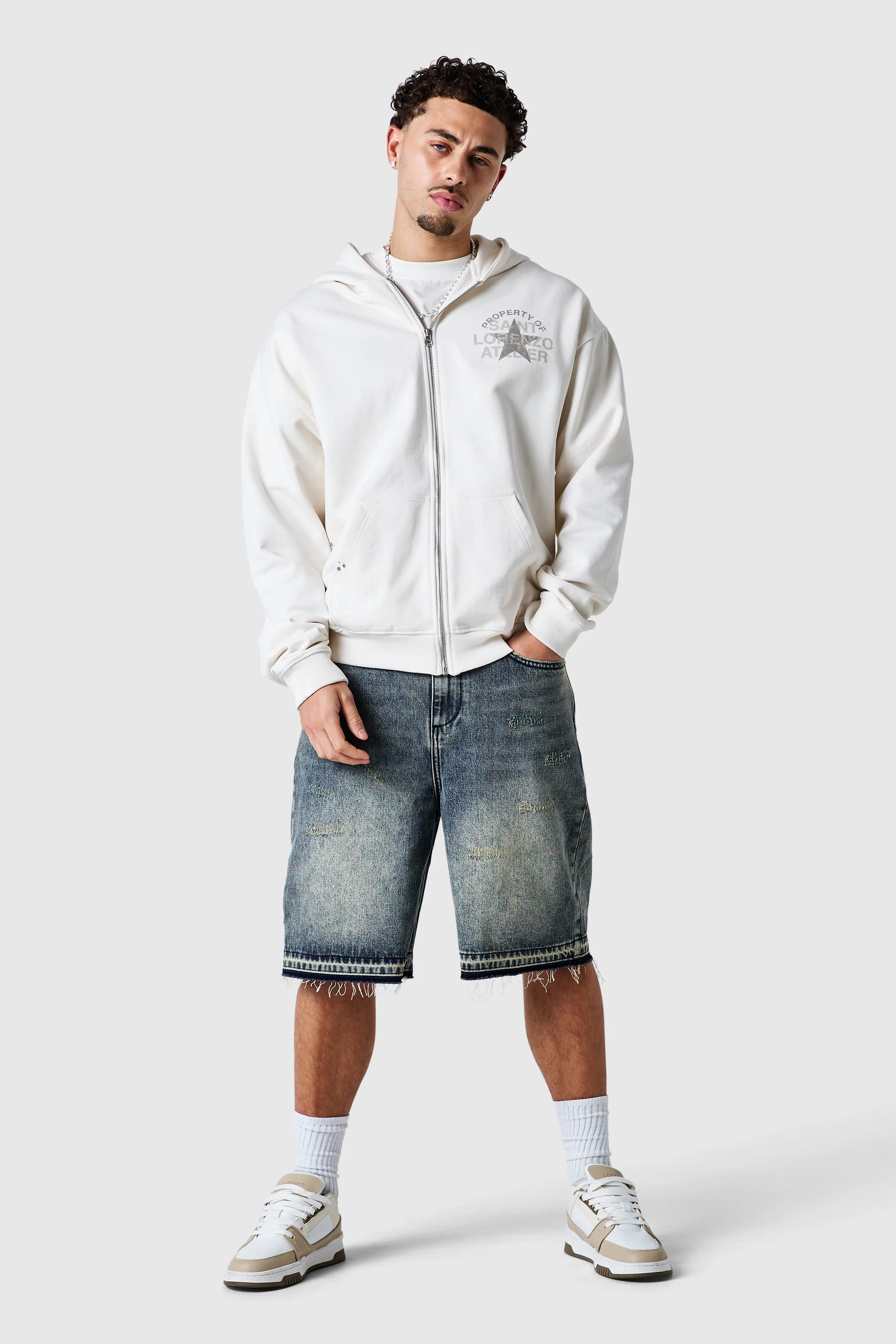 Painter Zip Hood - Off White - Image 6