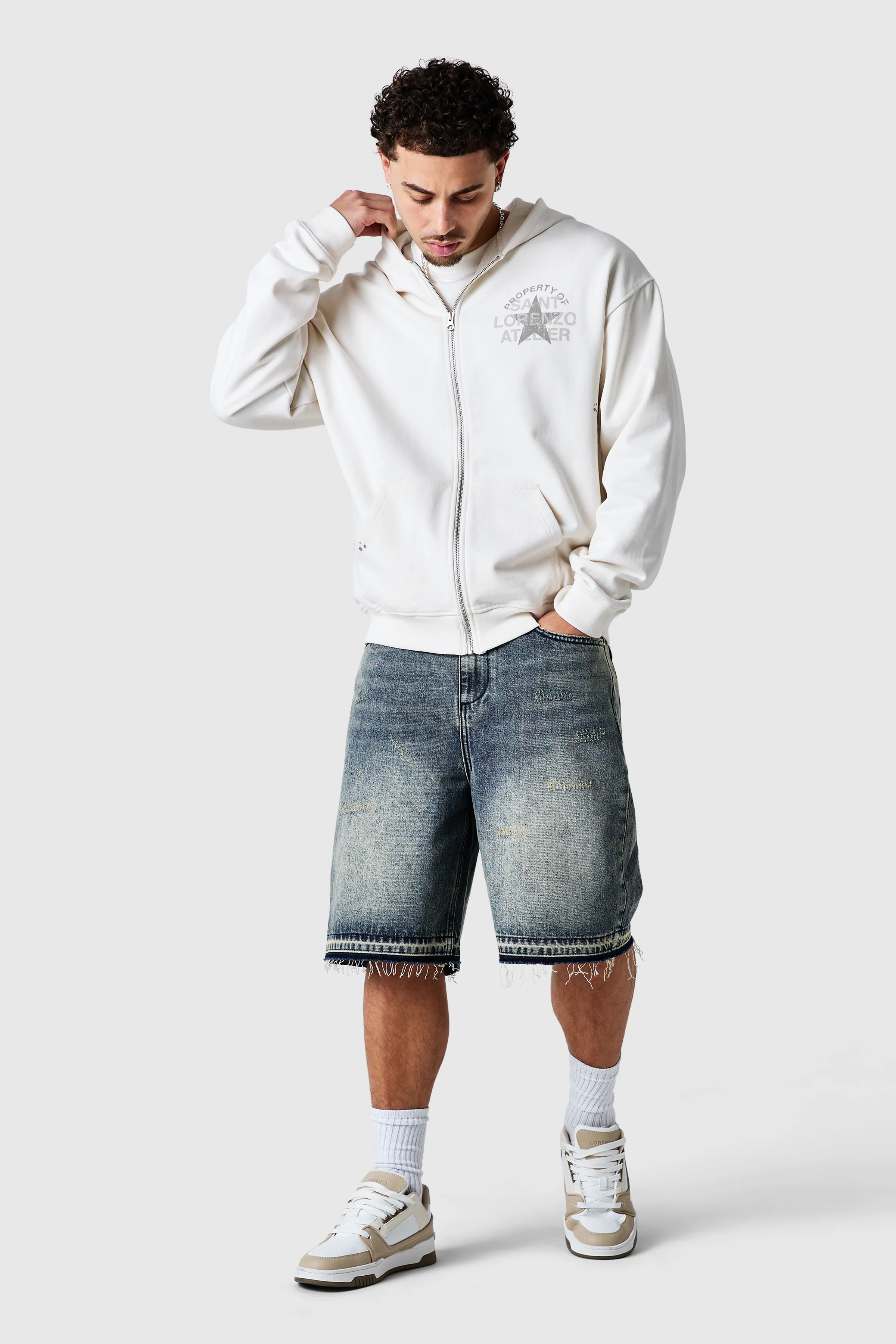 Painter Zip Hood - Off White - Image 7