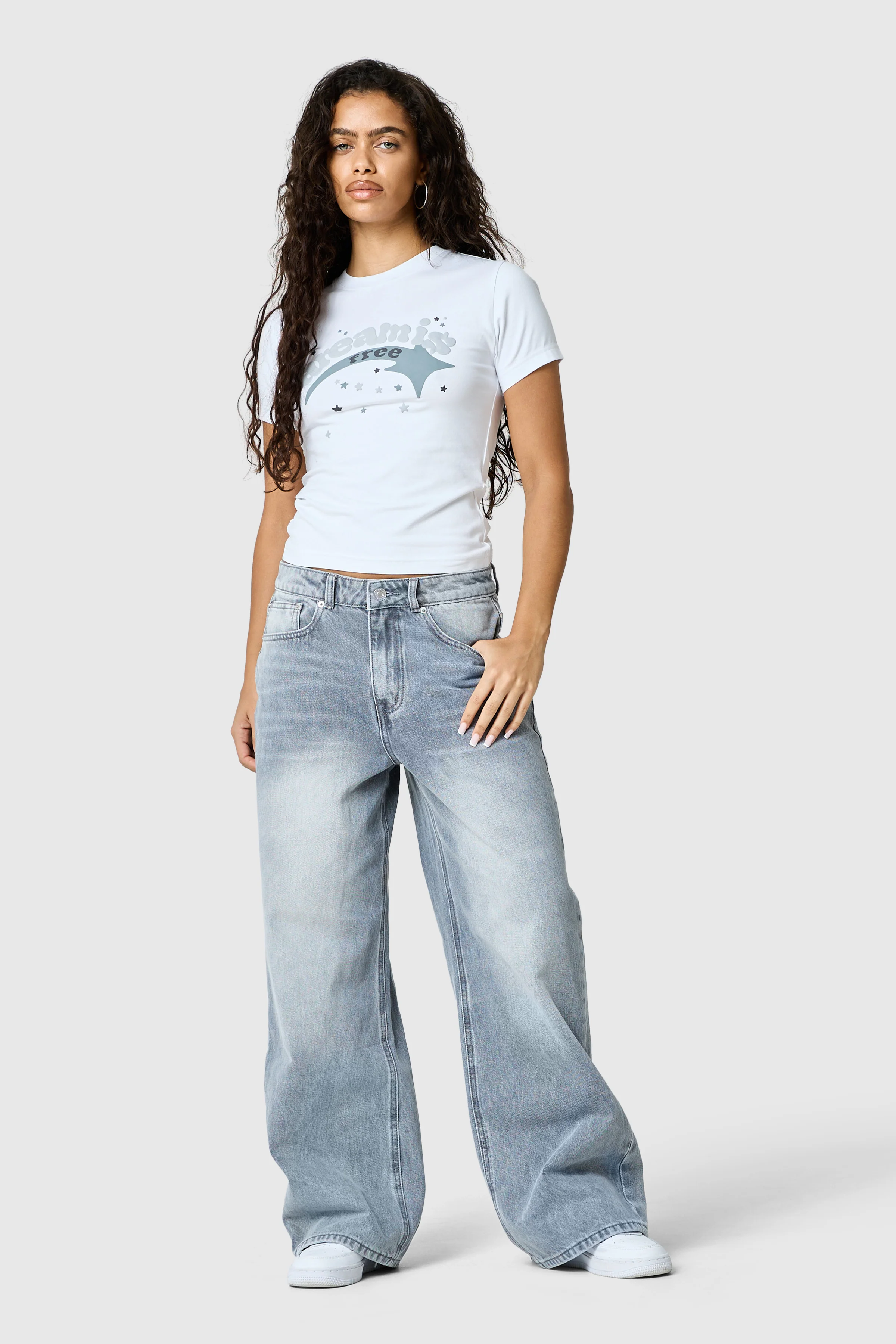 Womens Shooter Baby Tee - White - Image 3