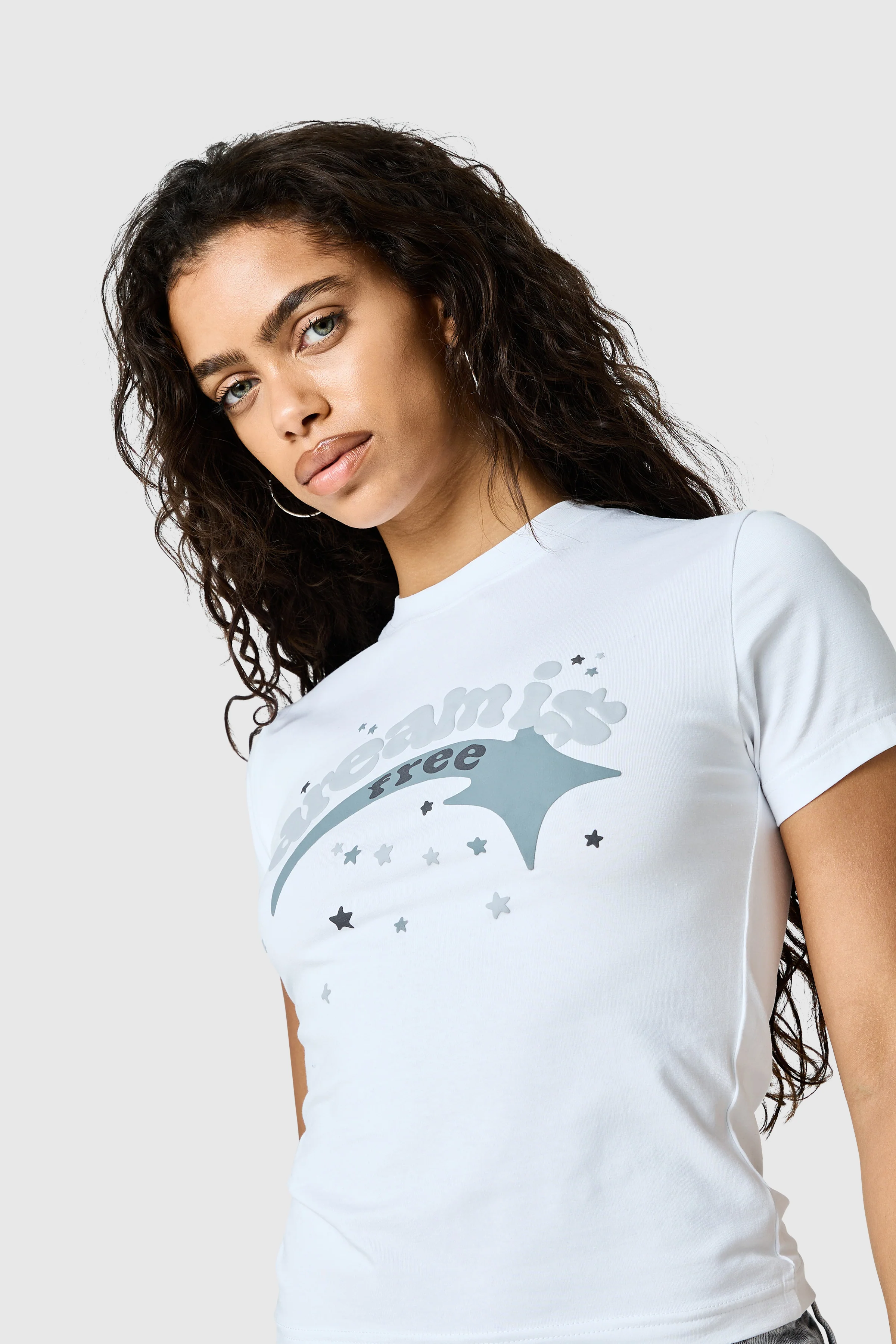 Womens Shooter Baby Tee - White - Image 6