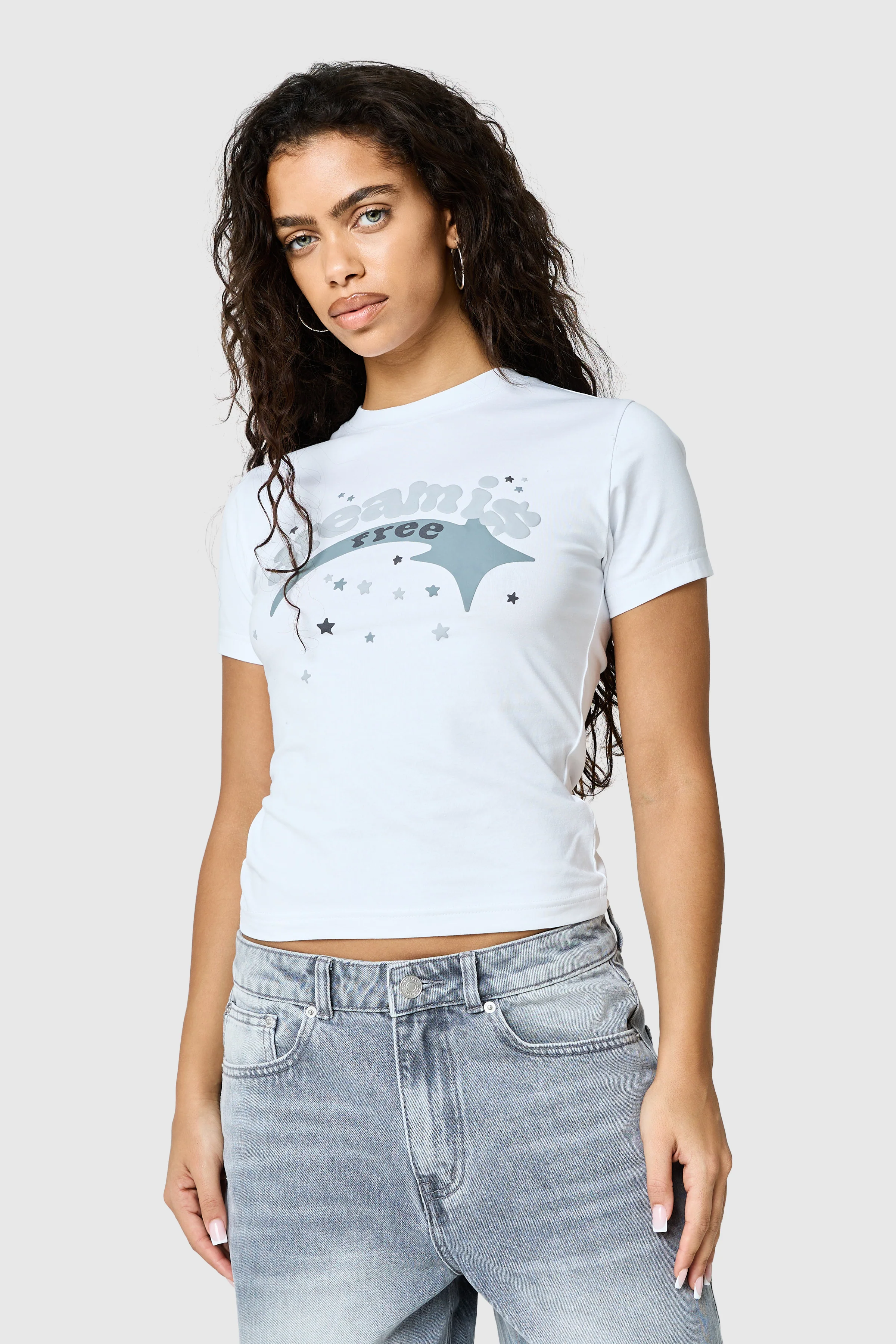 Womens Shooter Baby Tee - White - Image 7