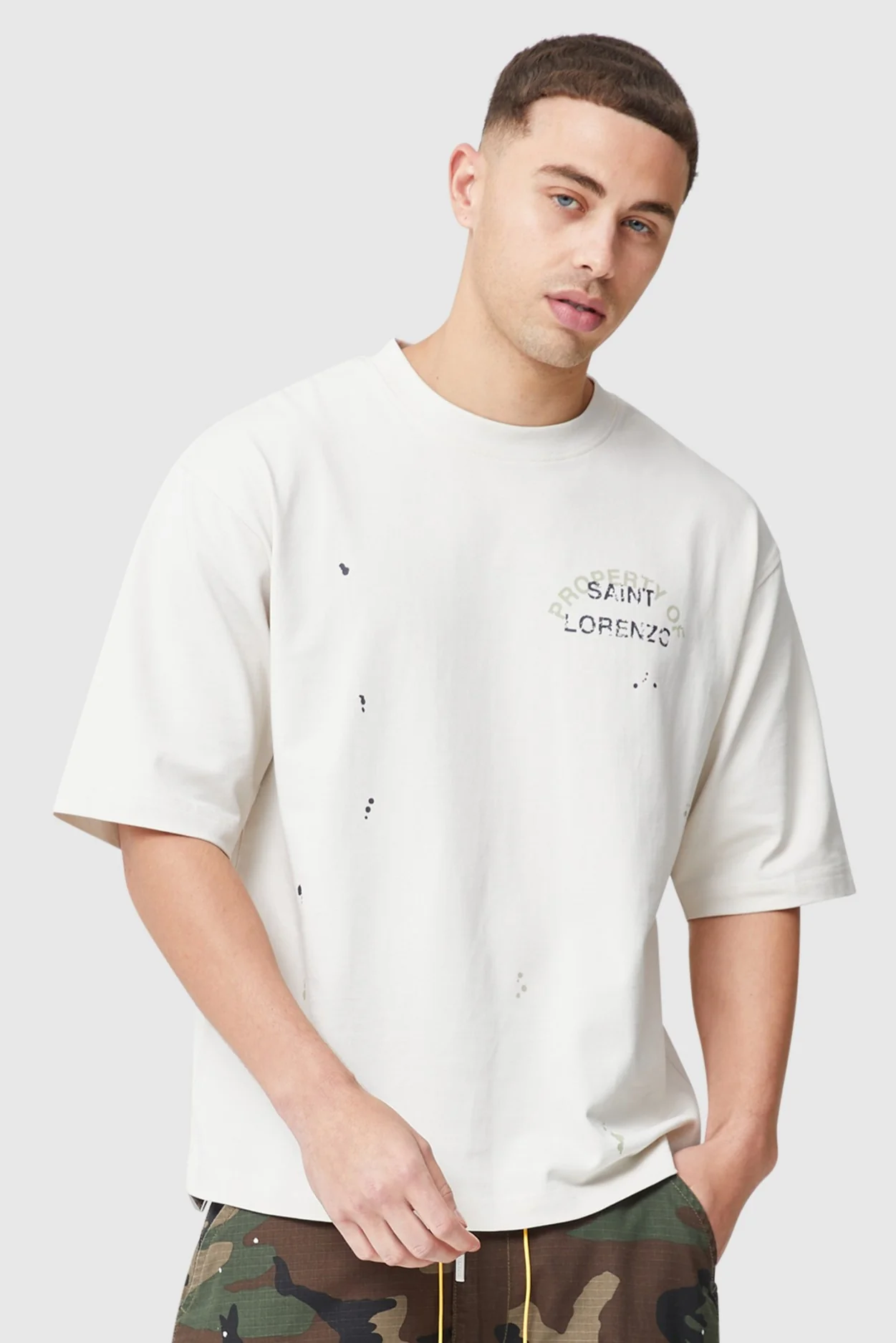 St Lorenzo Painter Tee - Off White
