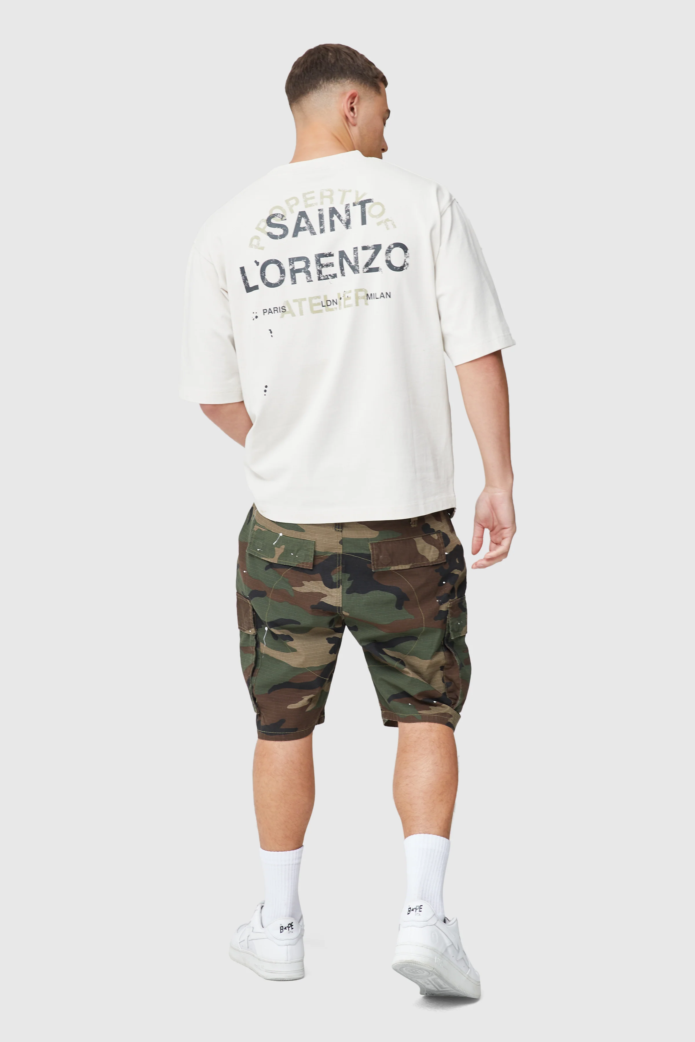 St Lorenzo Painter Tee - Off White - Image 2