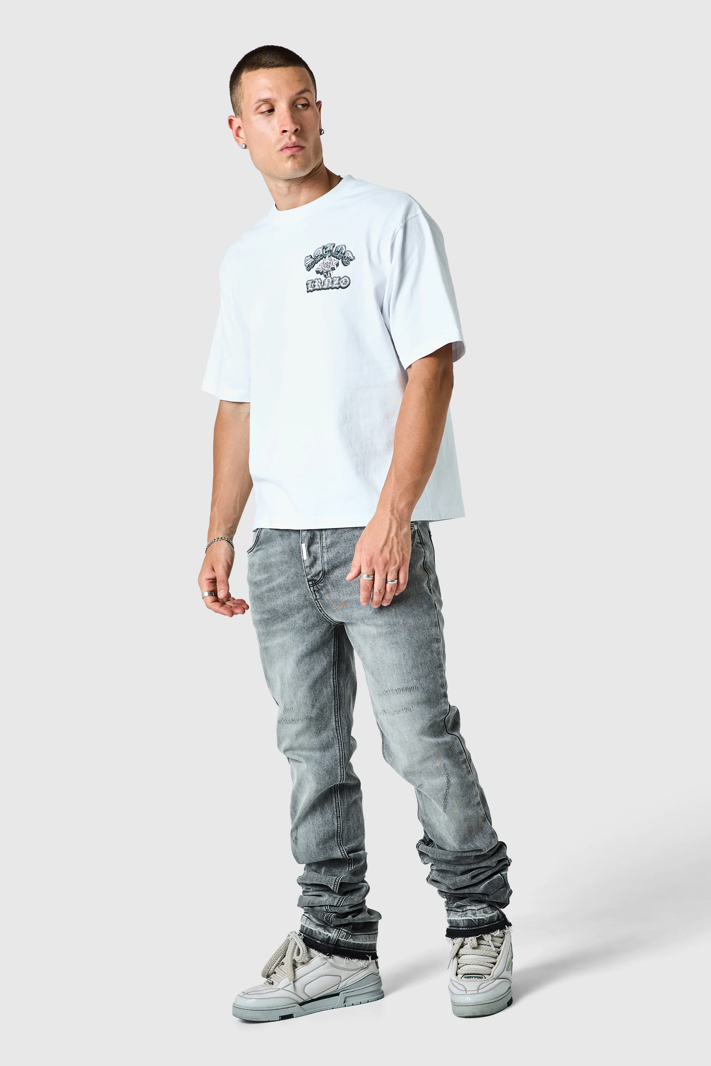 Stacked Jean - Mid Grey - Image 3