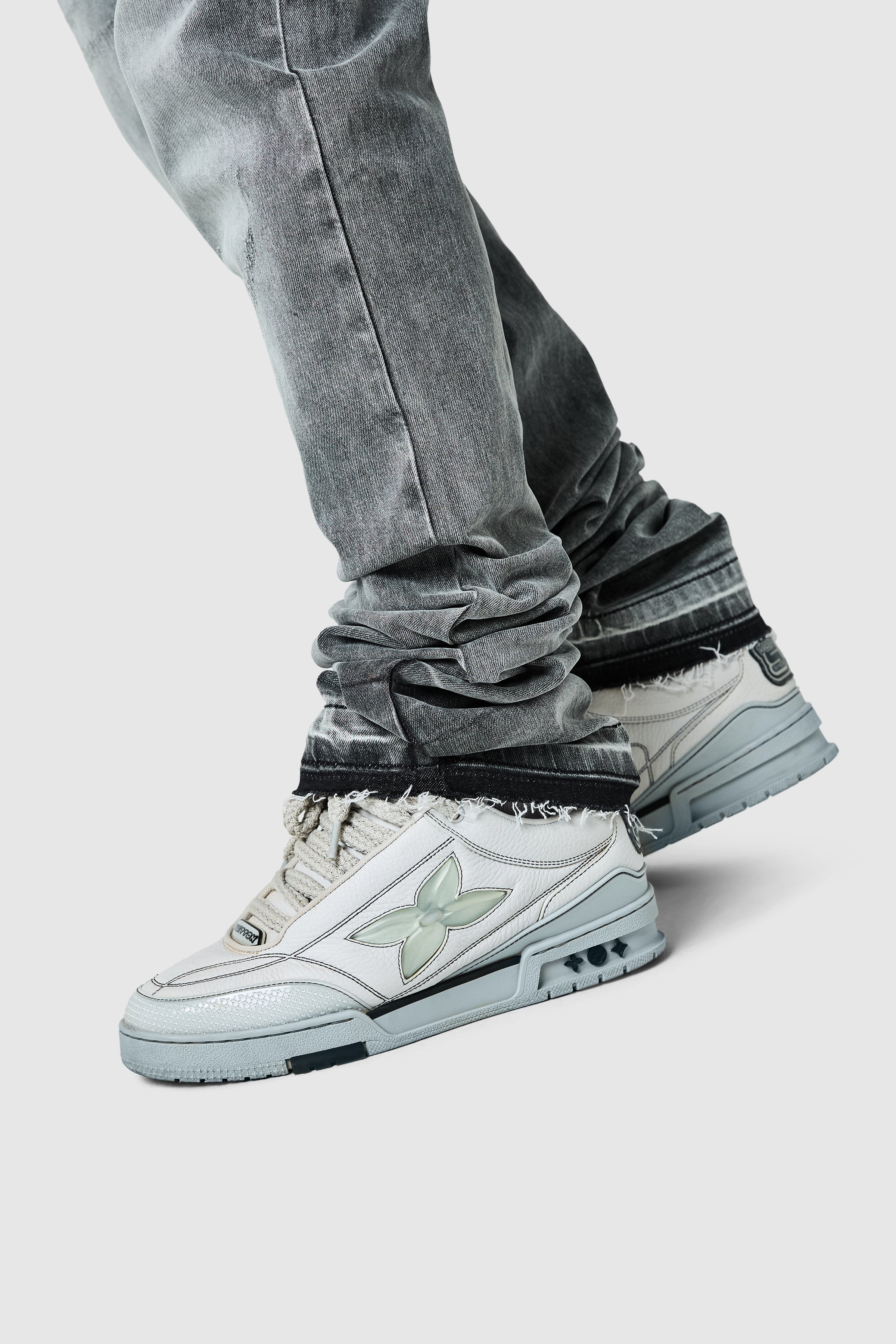 Stacked Jean - Mid Grey - Image 4