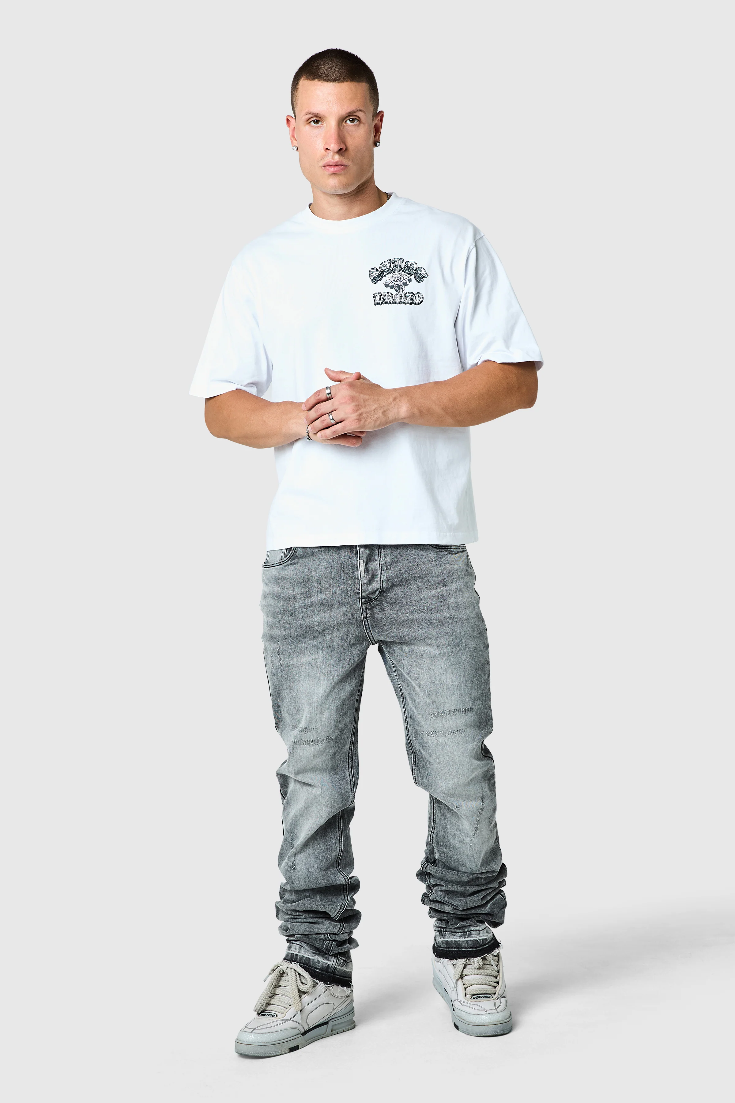 Stacked Jean - Mid Grey - Image 5