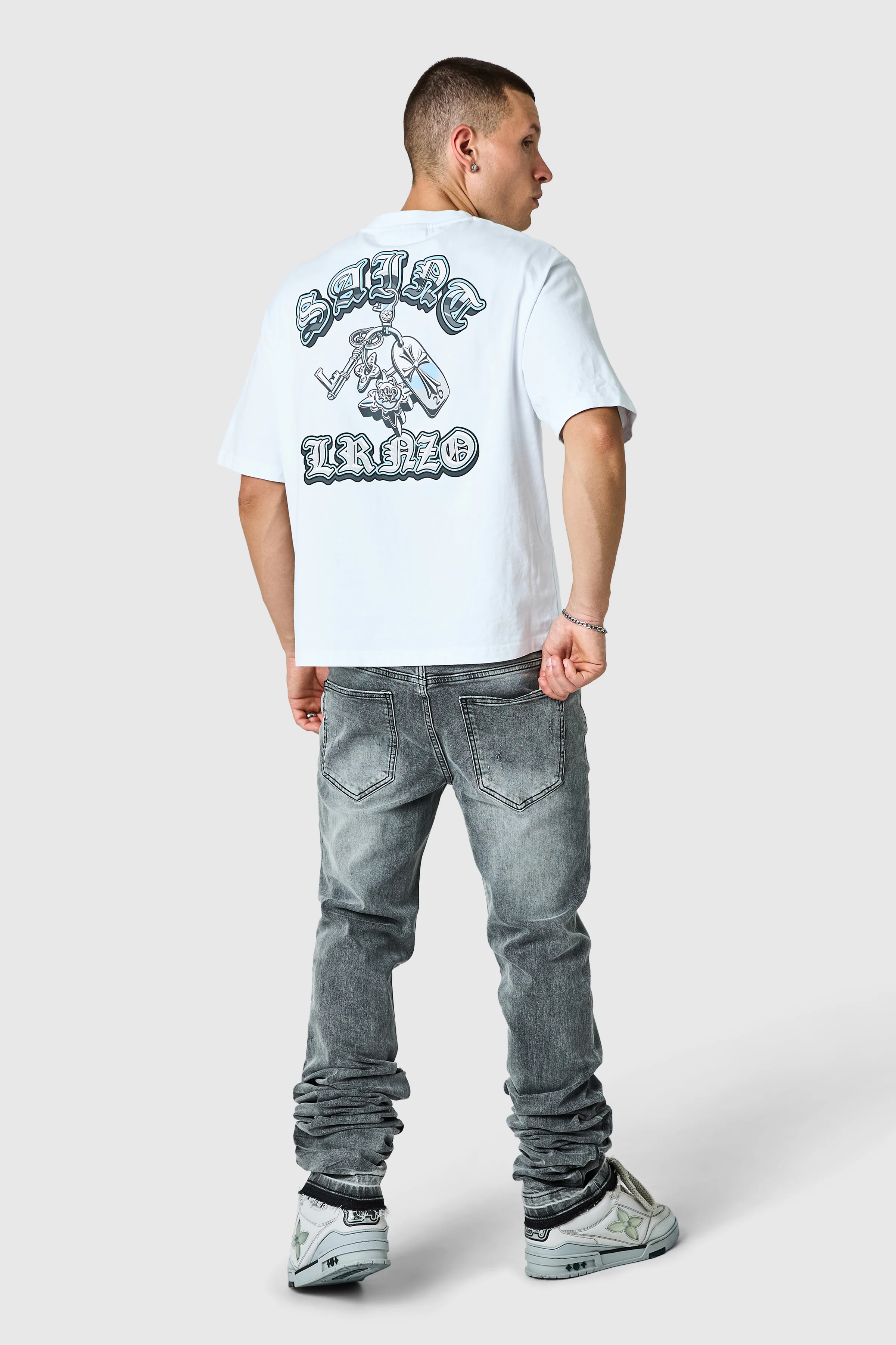 Stacked Jean - Mid Grey - Image 6