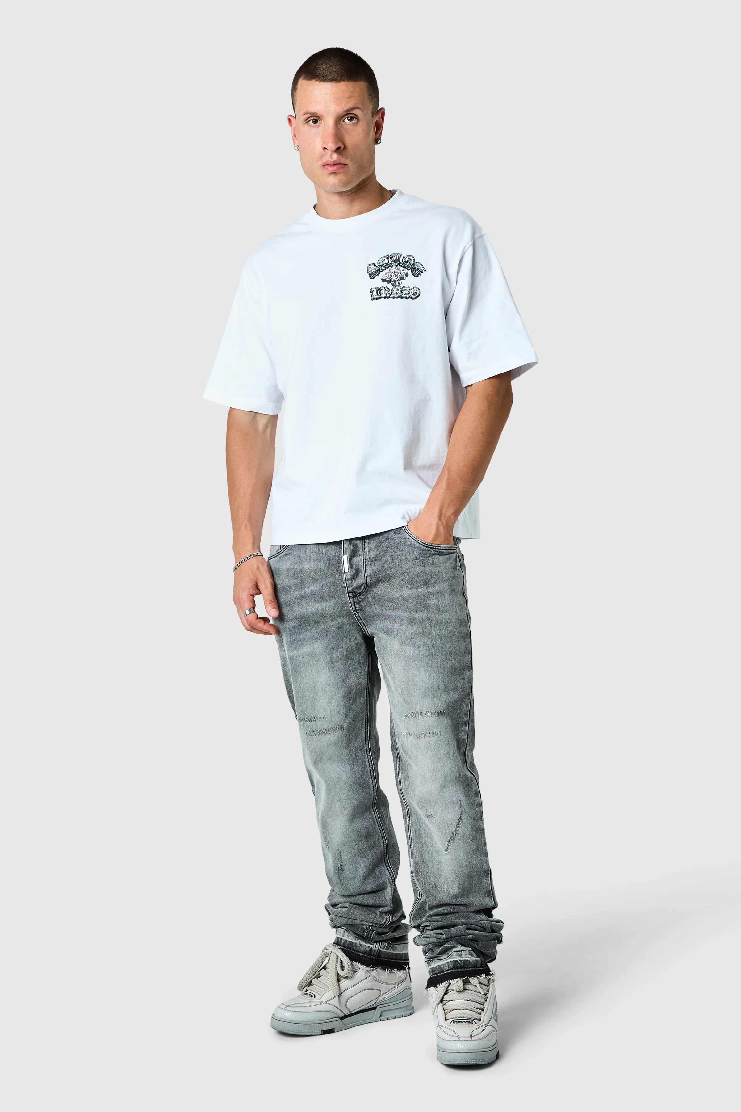 Stacked Jean - Mid Grey - Image 8