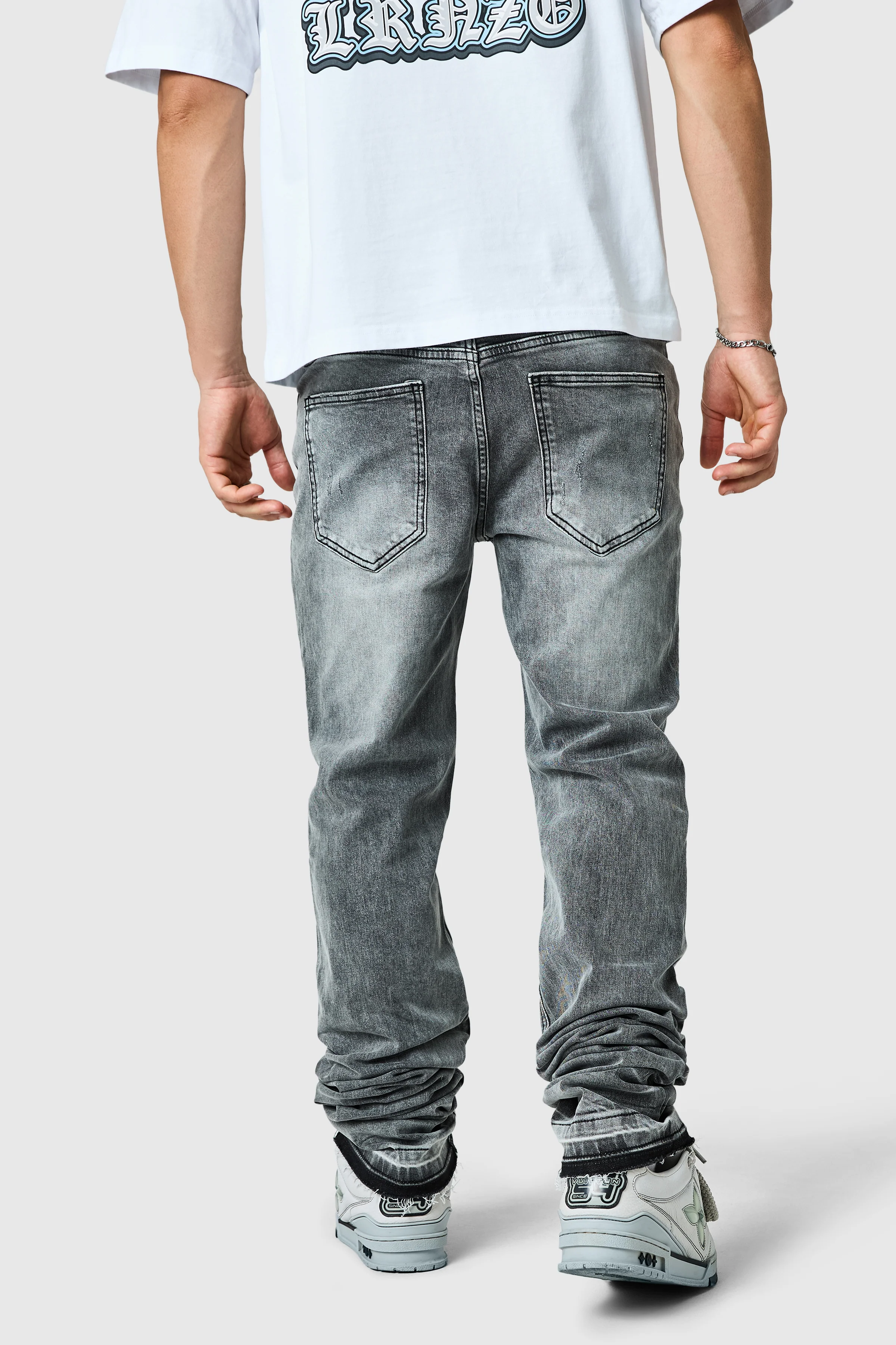 Stacked Jean - Mid Grey - Image 9