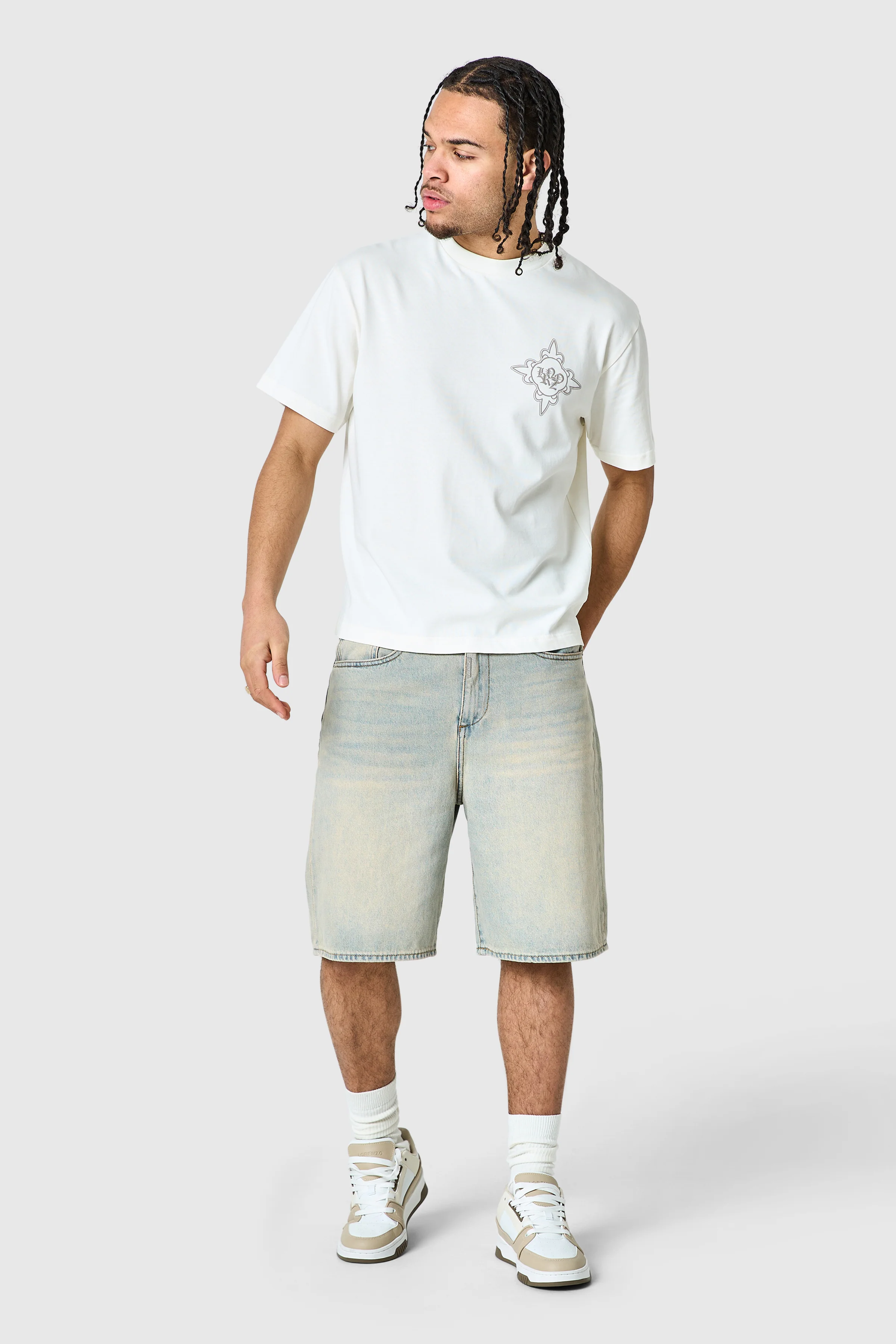 Staples Icon Core Twinset - Sand Blue / Off White - Image 4