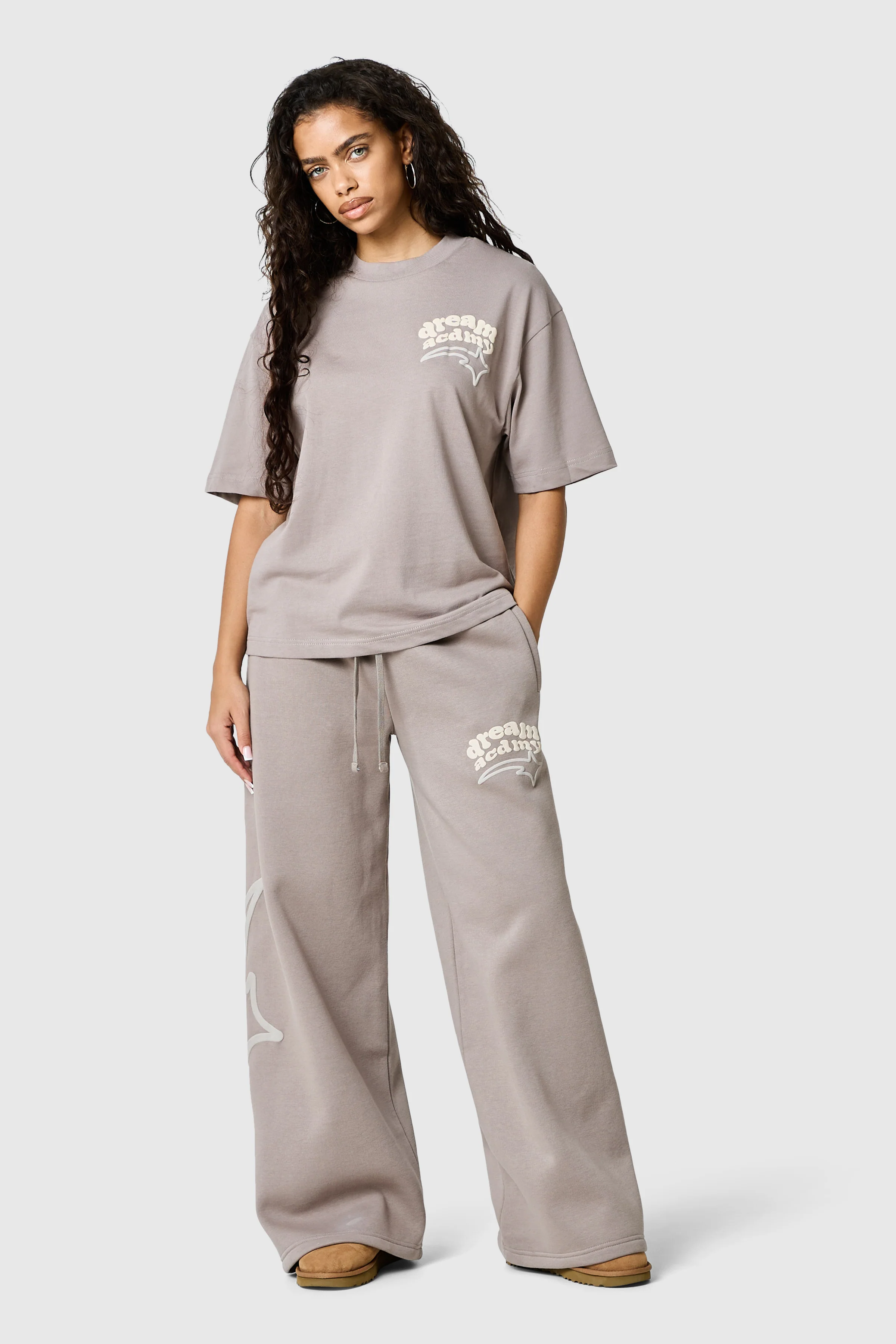 Womens Dream Acdmy Tee - Soft Taupe - Image 3