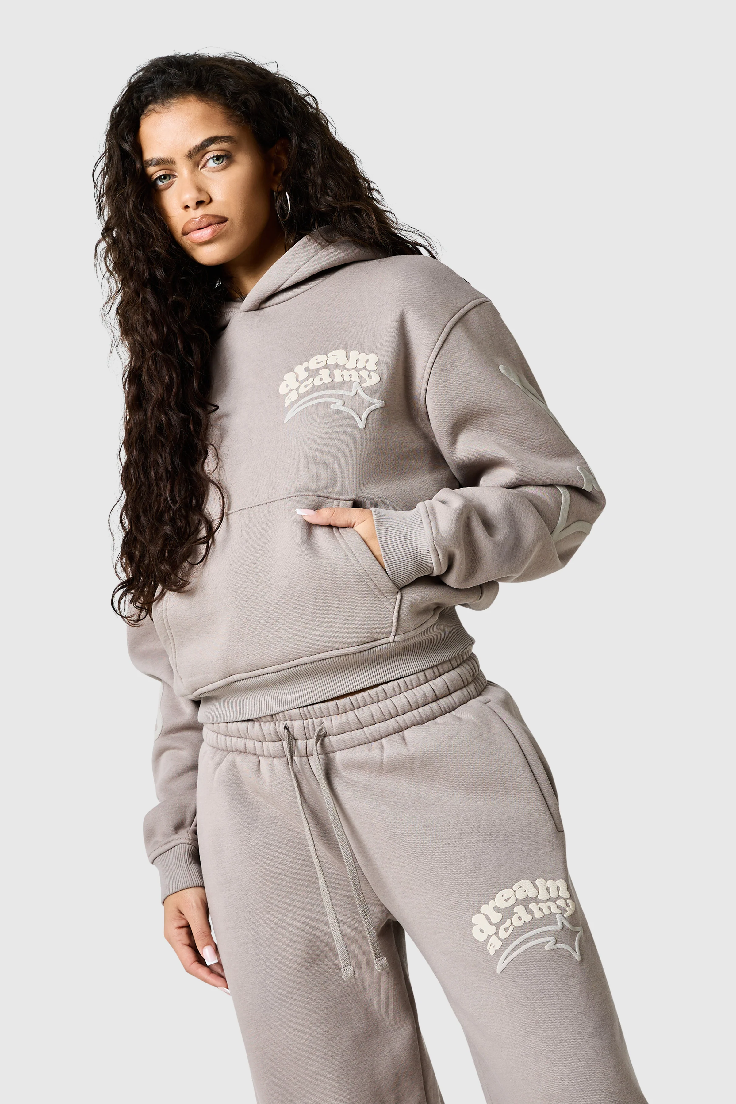 Womens Dream Acdmy Tracksuit - Soft Taupe - Image 8