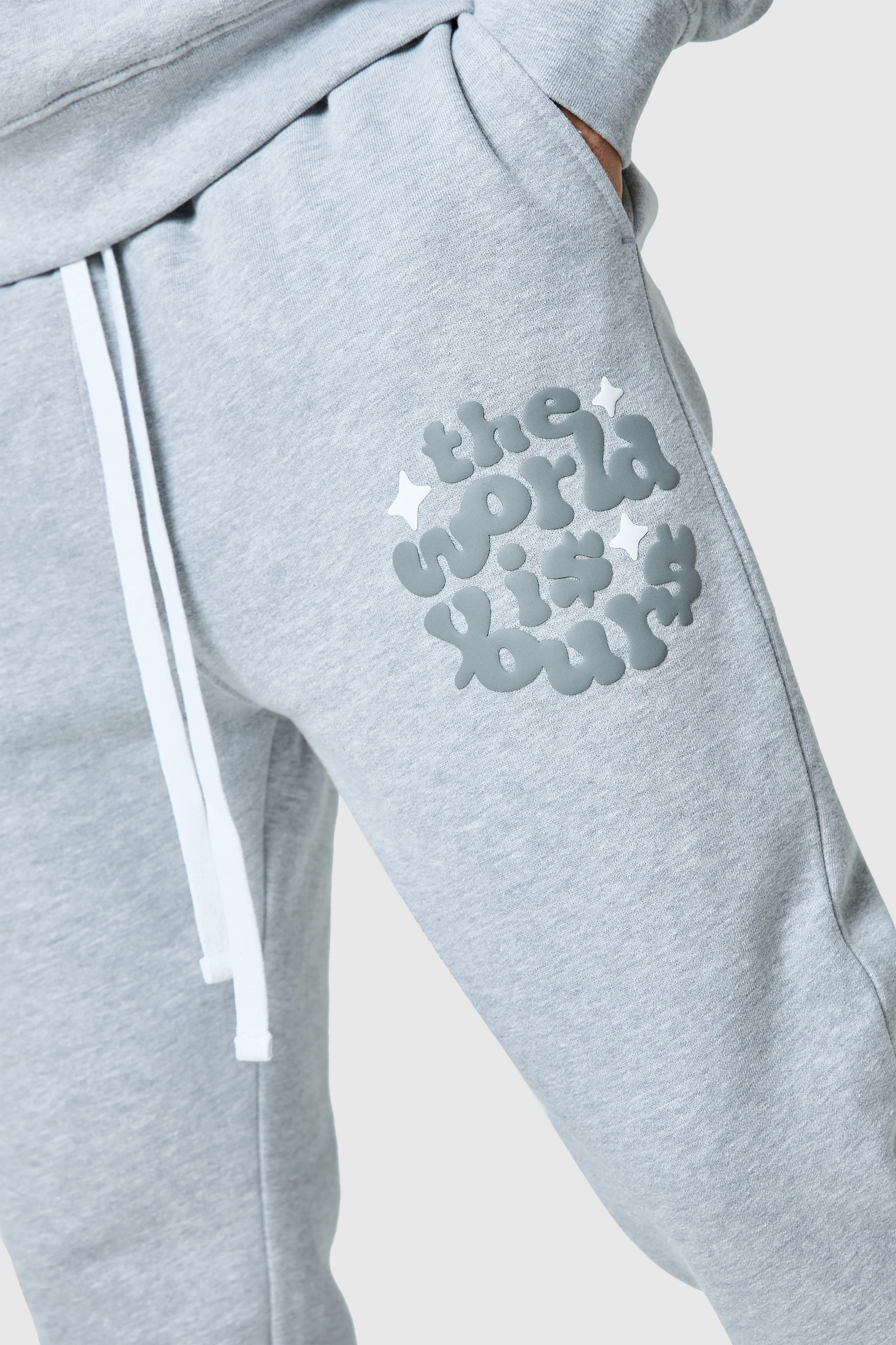 World Is Yours Jogger 2.0 - Grey Marl - Image 6